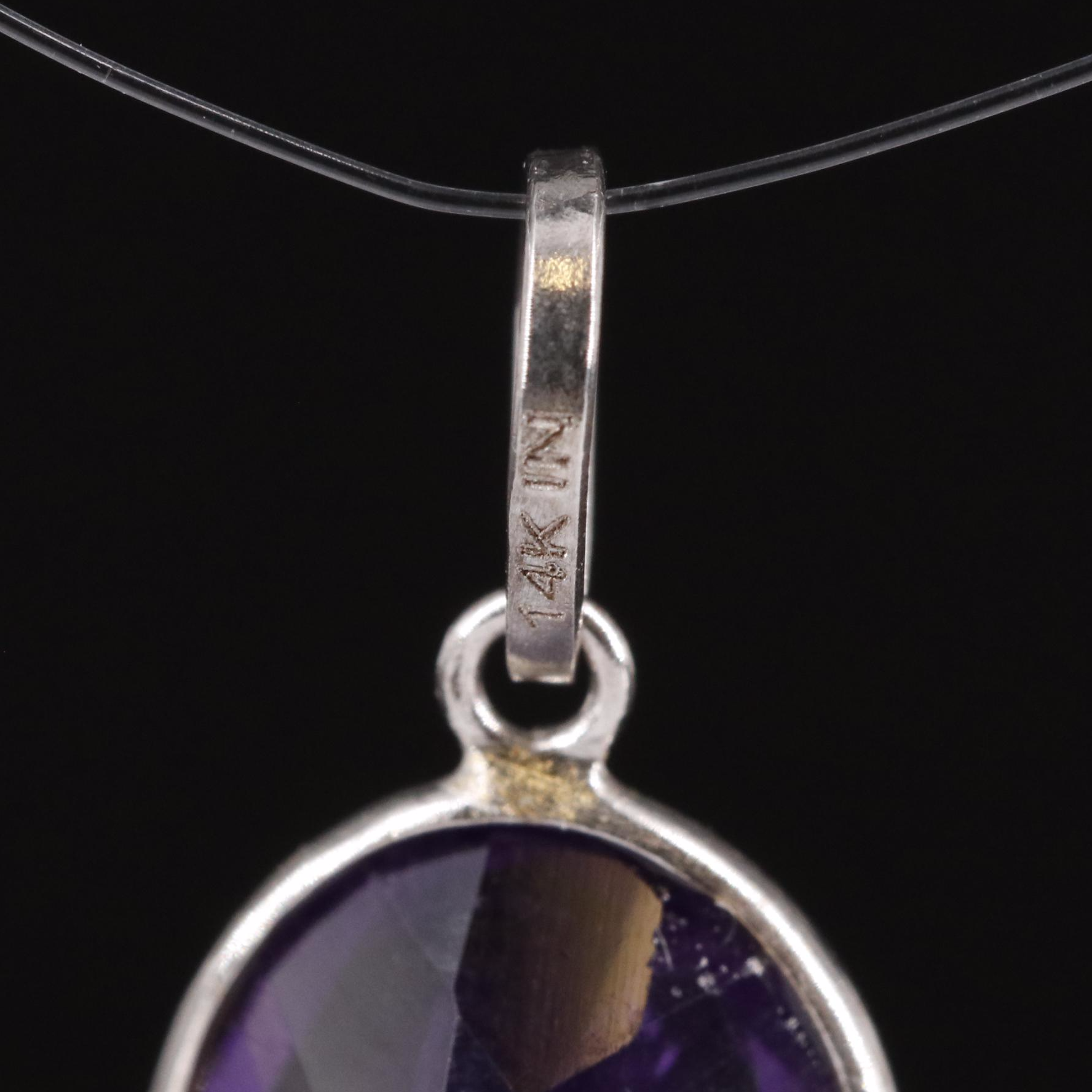 14K Amethyst Pendant