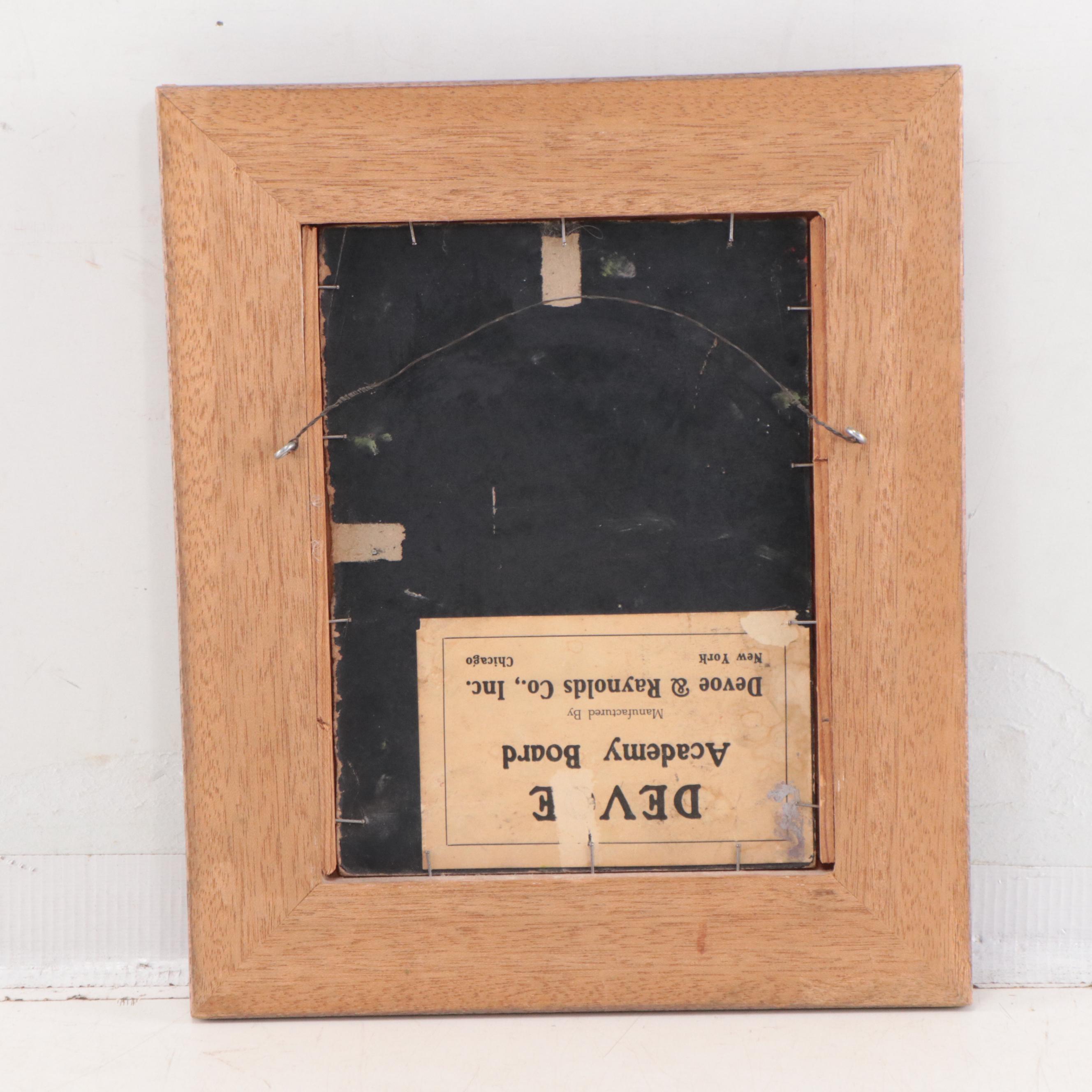 Oil Painting of Village, Late 20th Century