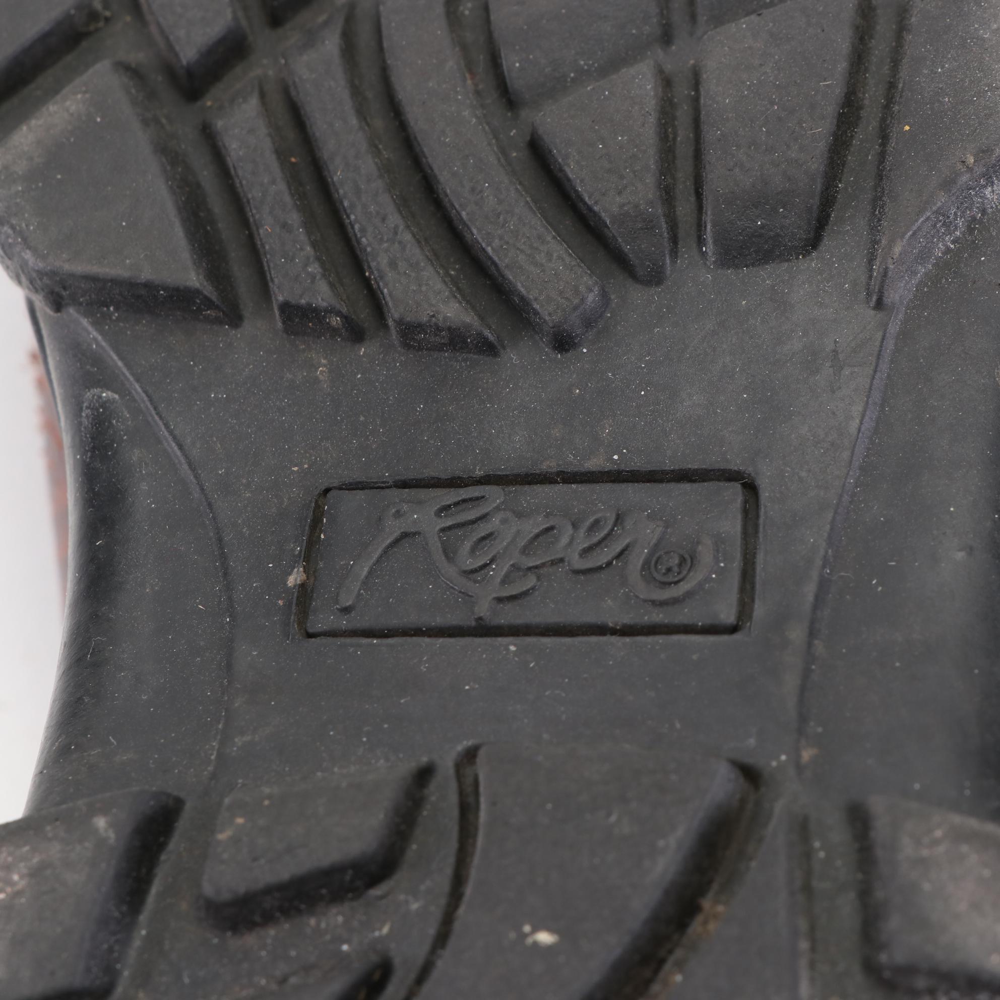 Men's Roper Croc-Effect Leather Slip-On and Lace-Up Casual Shoes with Box