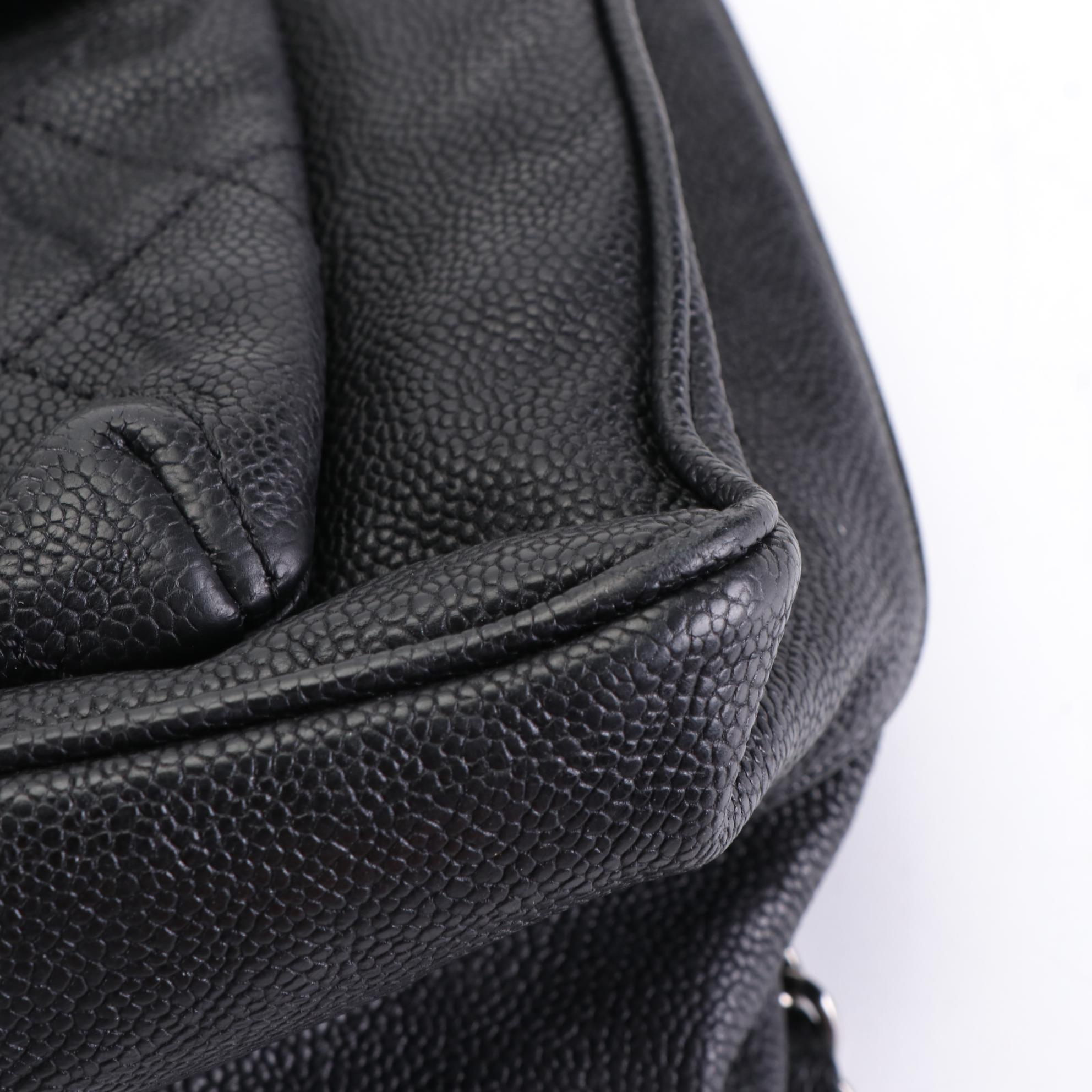 Chanel Mademoiselle Accordion Flap Bag in Quilted Caviar Leather