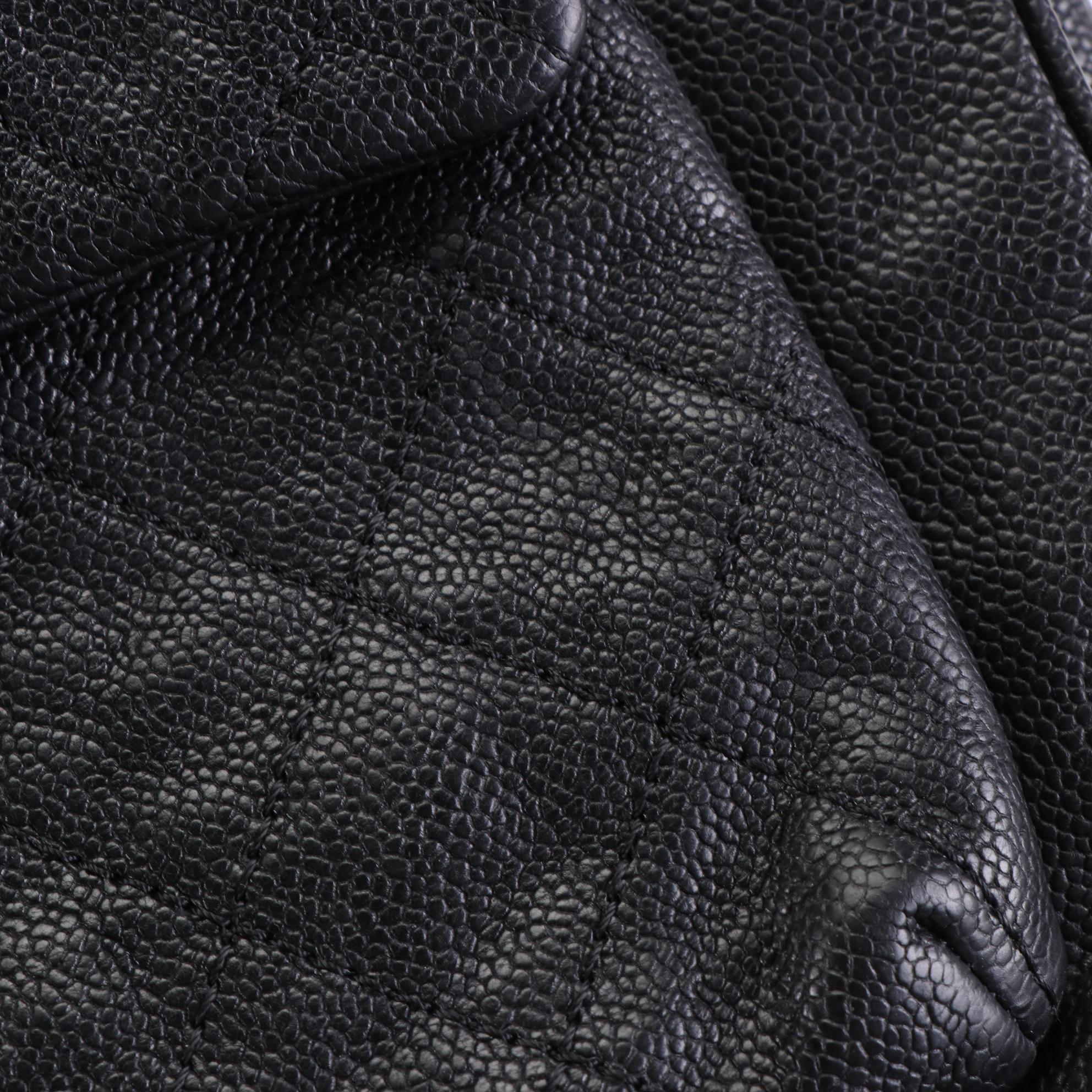 Chanel Mademoiselle Accordion Flap Bag in Quilted Caviar Leather