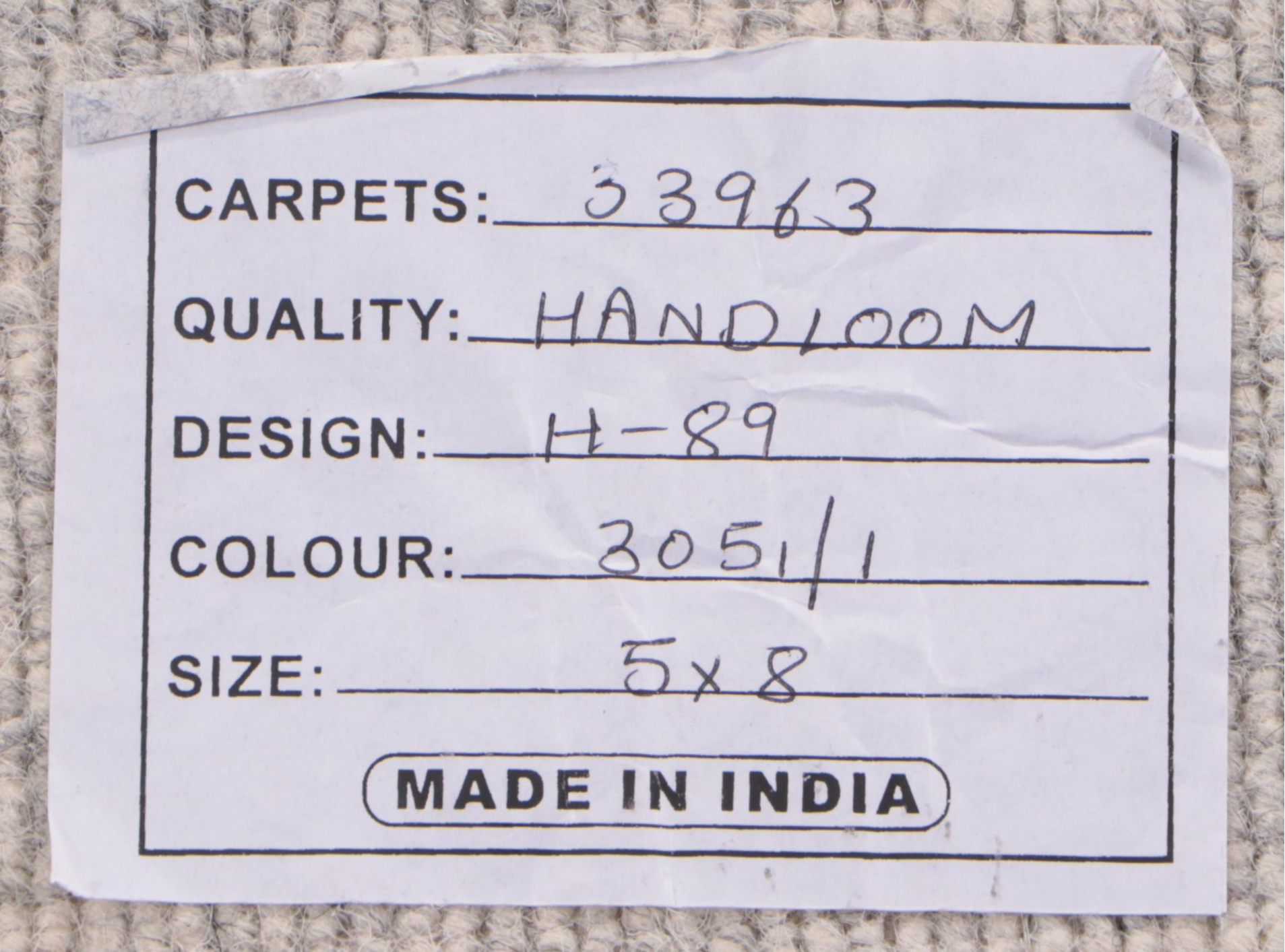 5' x 7'10 Hand-Knotted Indian Contemporary Area Rug