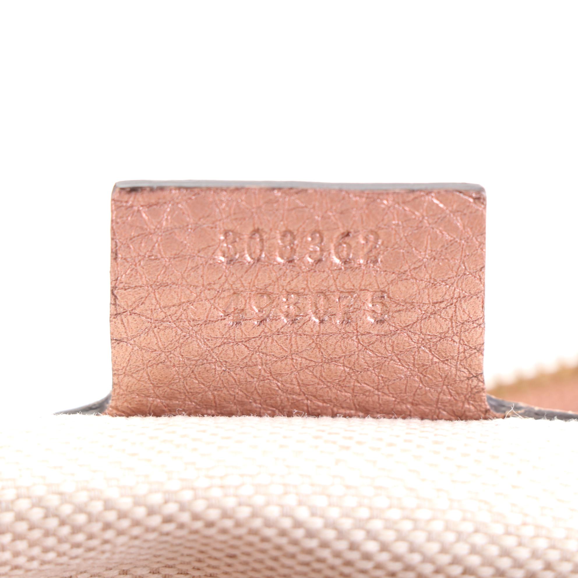 Gucci Japan Exclusive Soho Tote in Metallic Finish Leather with Tassel