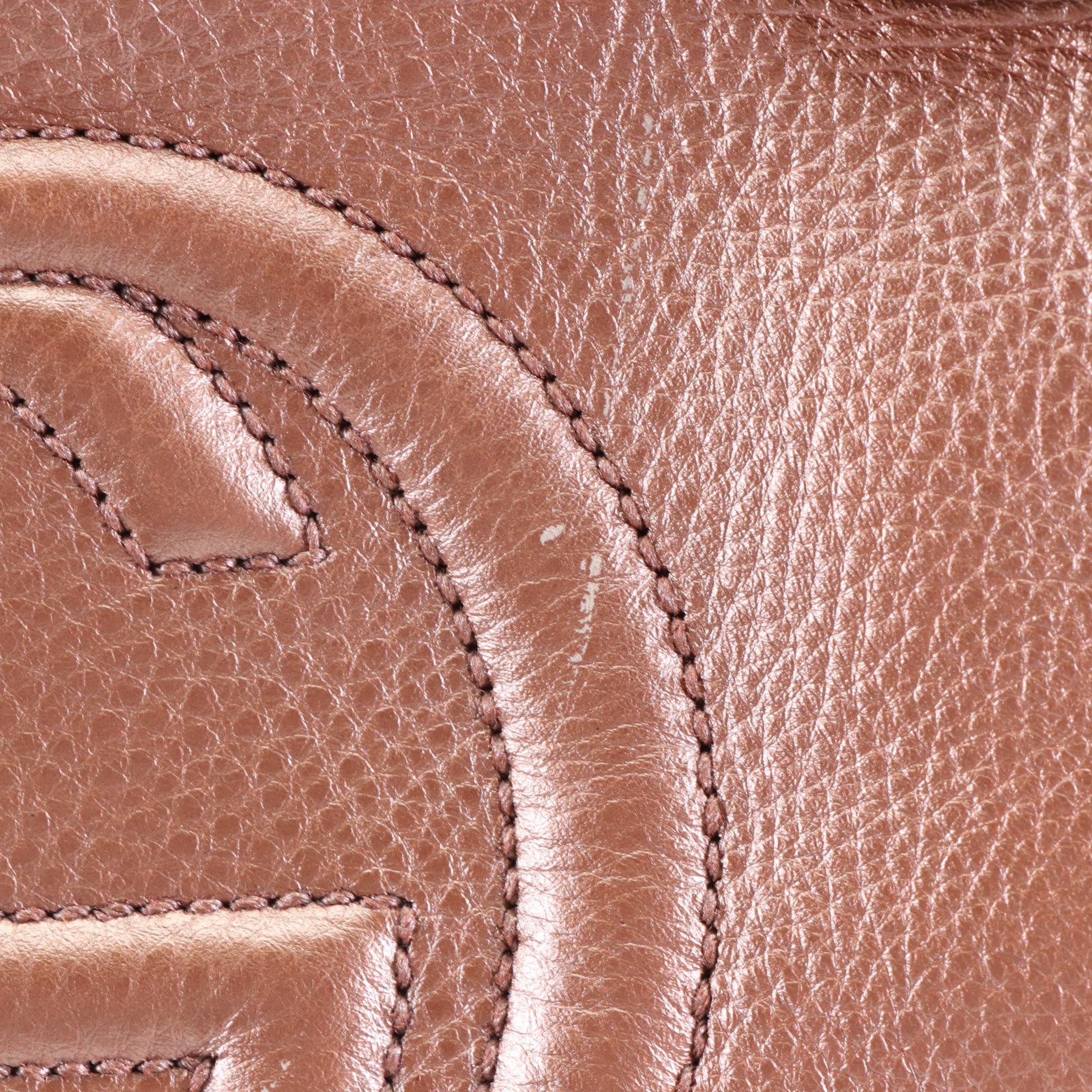 Gucci Japan Exclusive Soho Tote in Metallic Finish Leather with Tassel