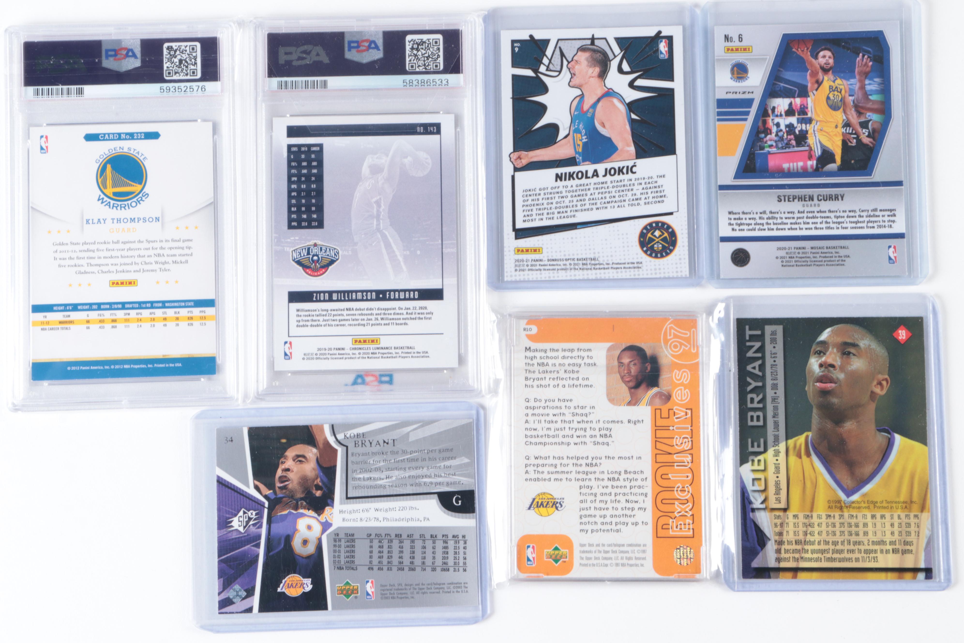 Panini, More Basketball Cards with Bryant, Graded Thompson, More, 1990s–2020s