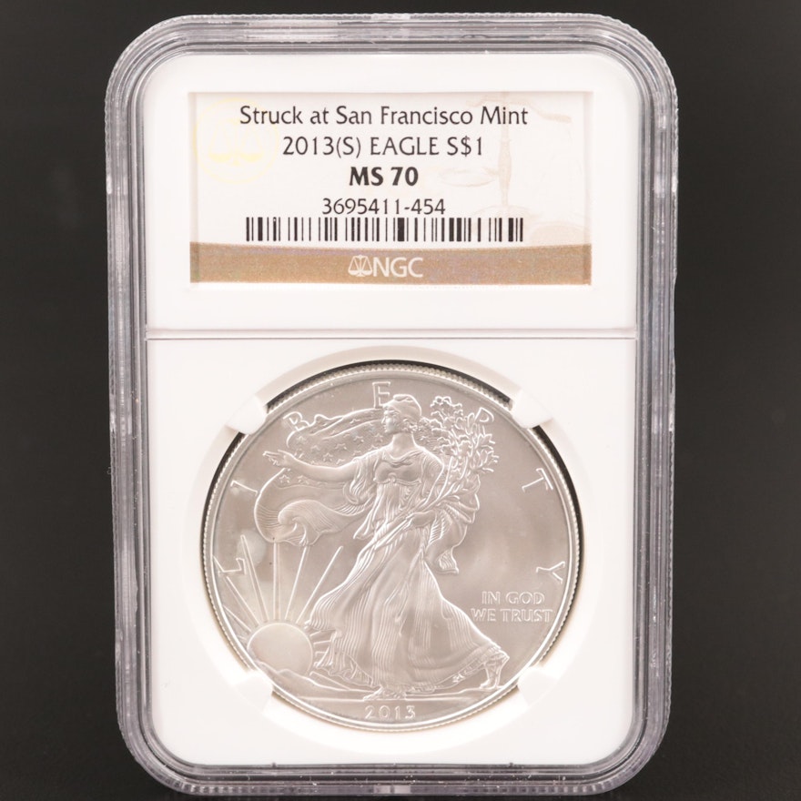 NGC Graded MS70 2013-S American Silver Eagle