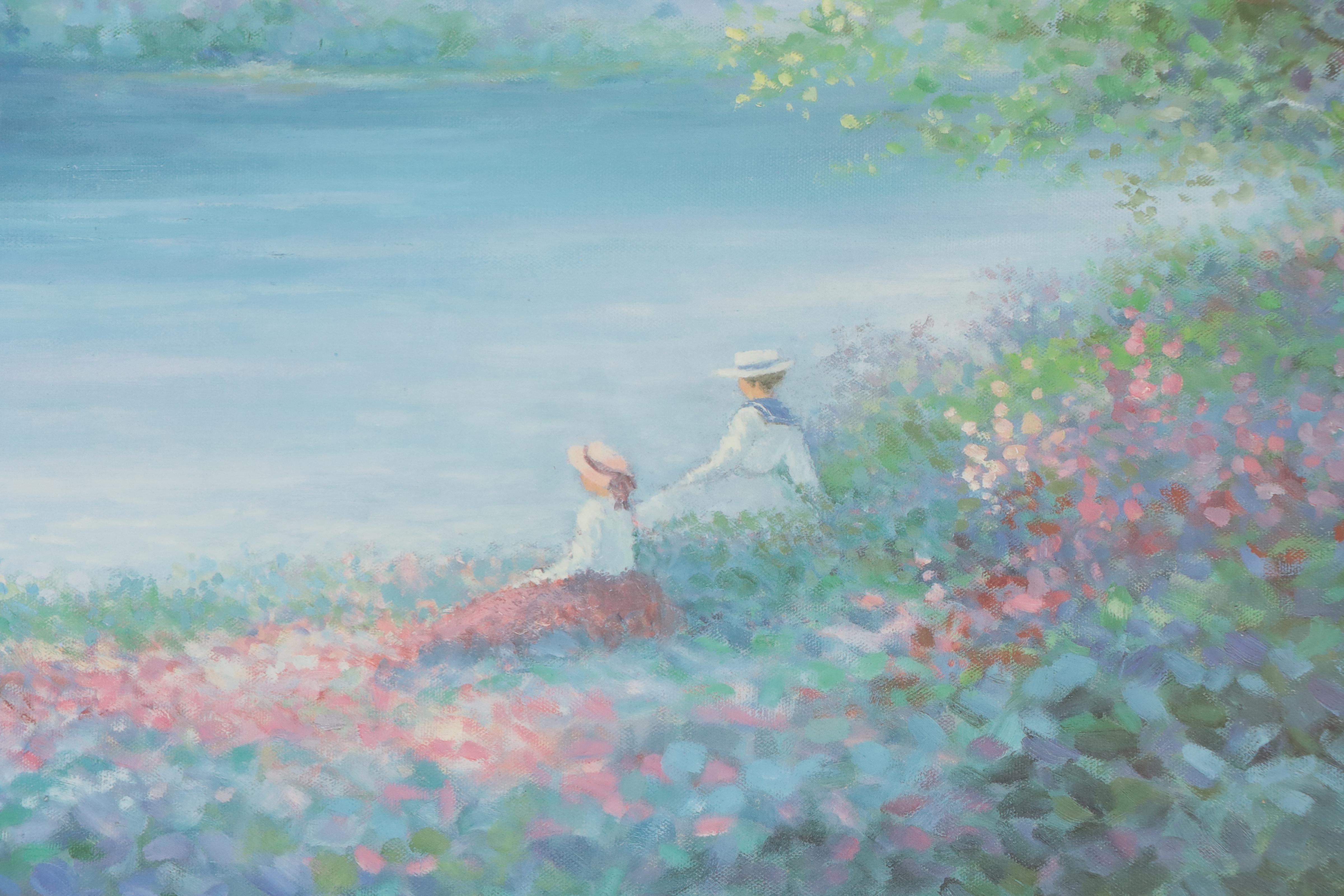 Offset Lithograph of Impressionist Landscape After Nora DeBolt