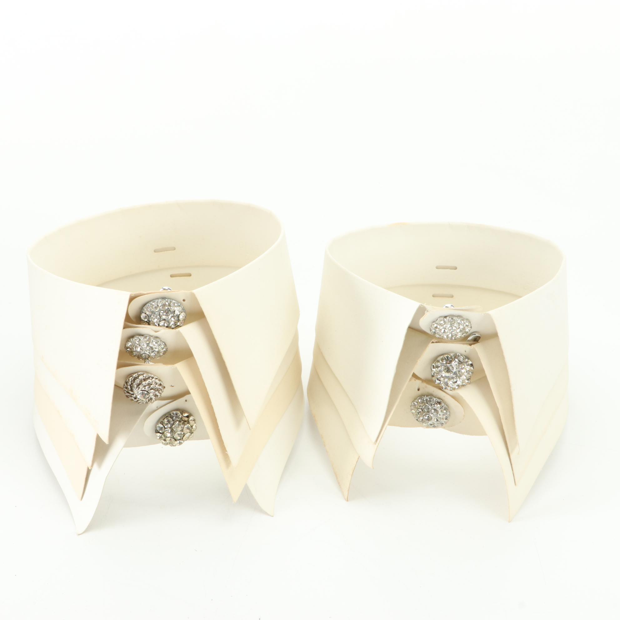 Hummingbird Bowler Hat, Leather Top Hat Case, Shoe Lasts and Rhinestone Buttons