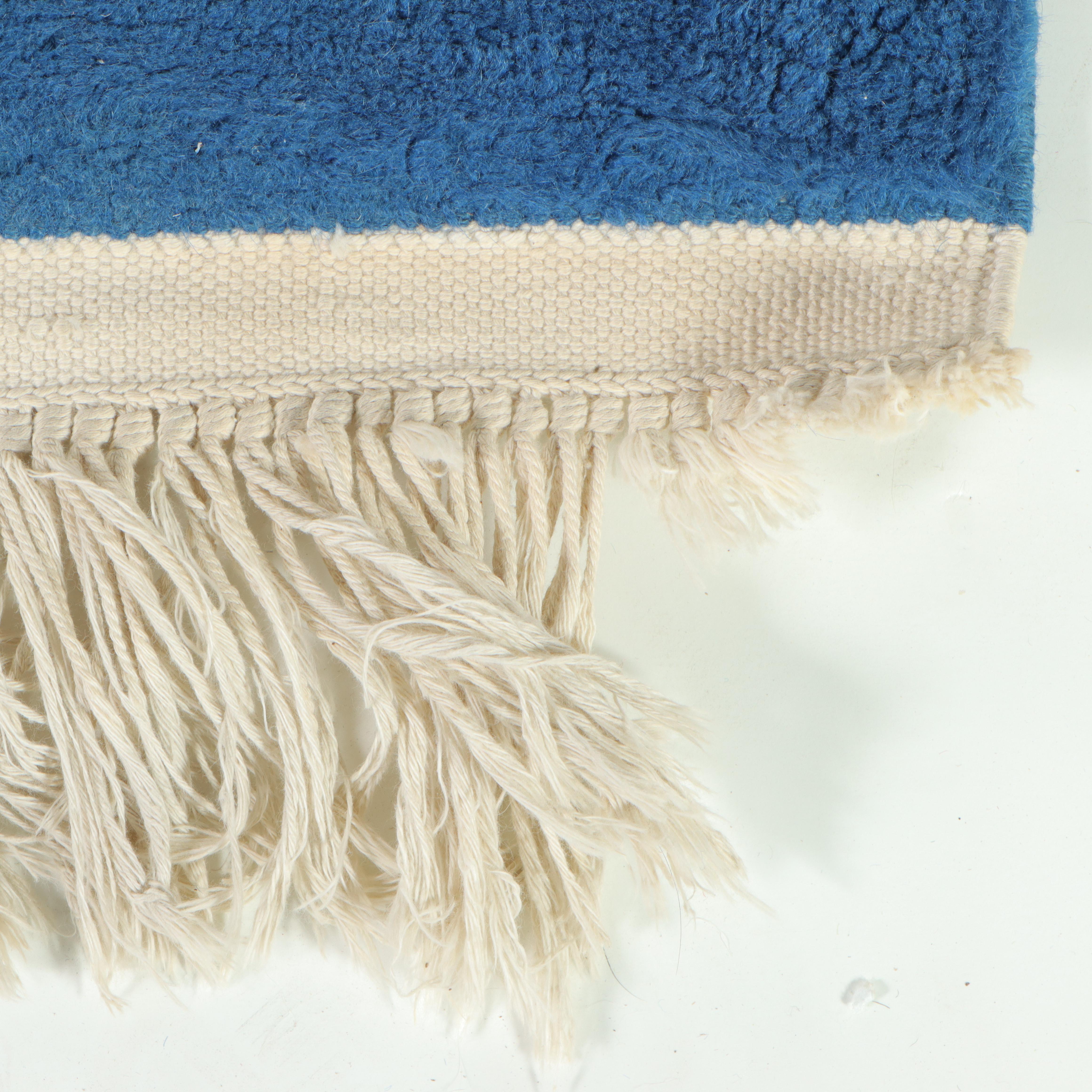 3'6 x 6'3 Hand-Knotted and Carved Chinese Art Deco Style Accent Rug