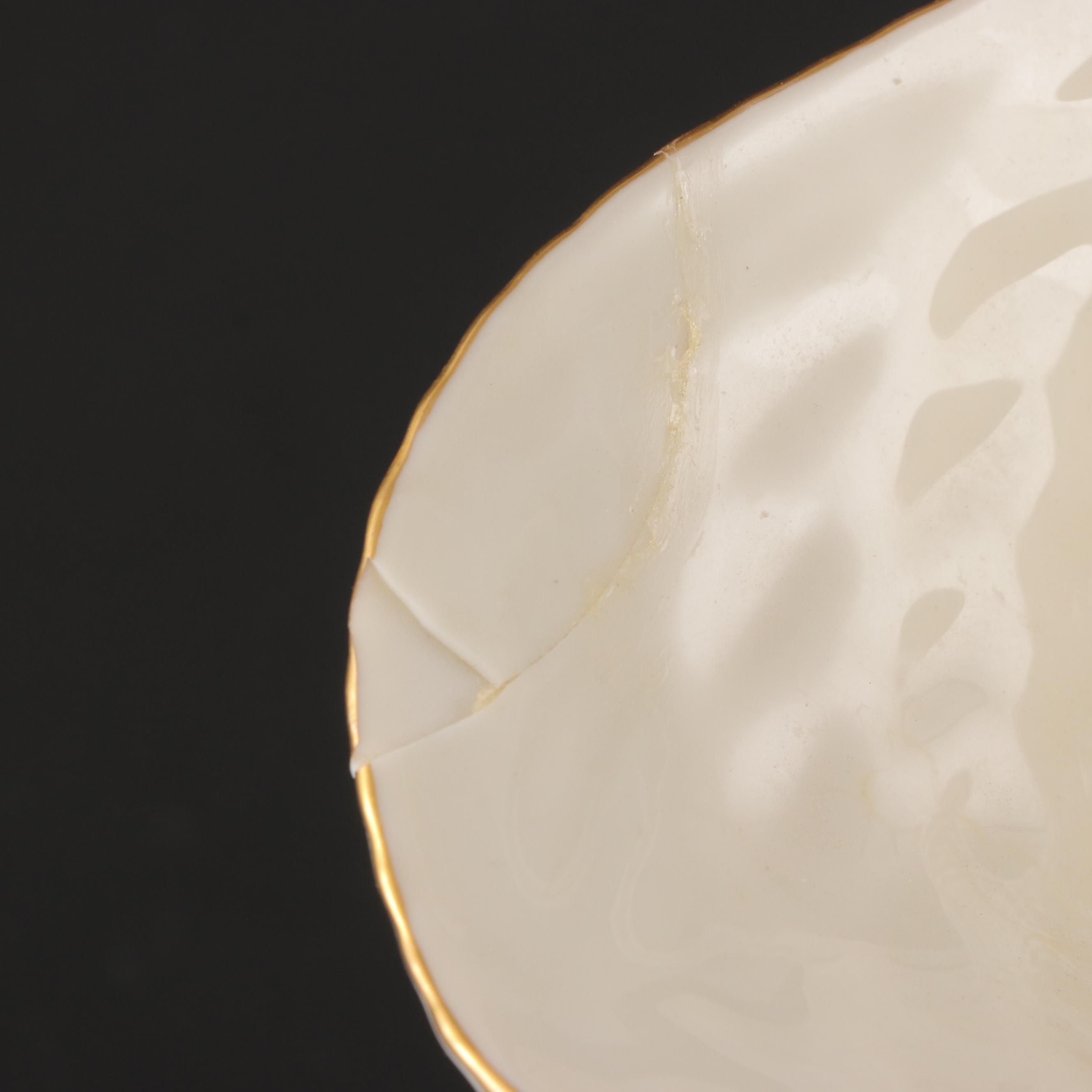 Lenox Bone China Basket Vase with Other Ceramic Casket and Cornucopias