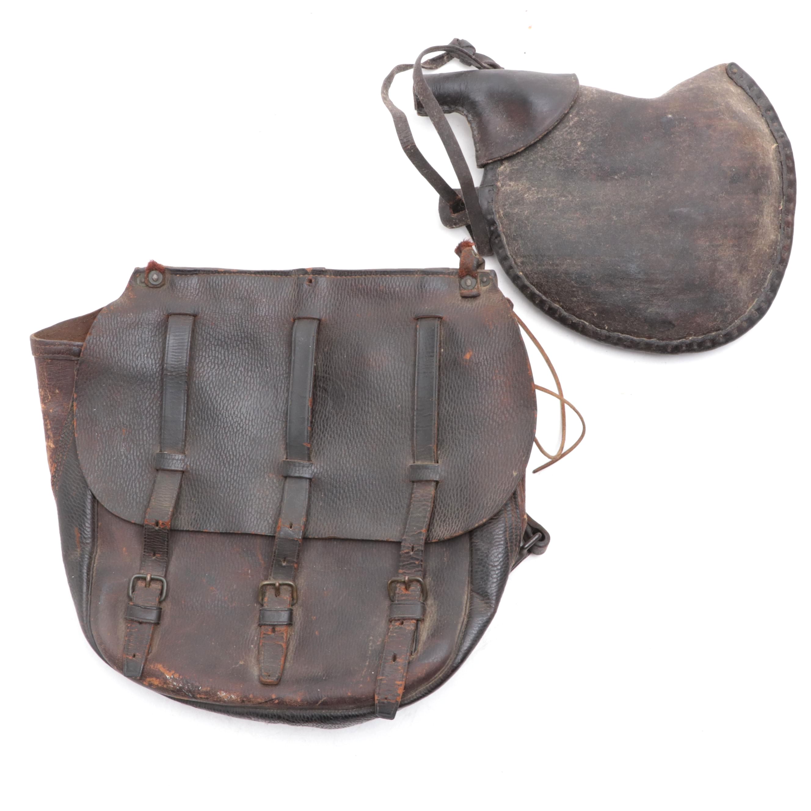 World War I Era U. S. Army Cavalry Saddle Bag and Canteen