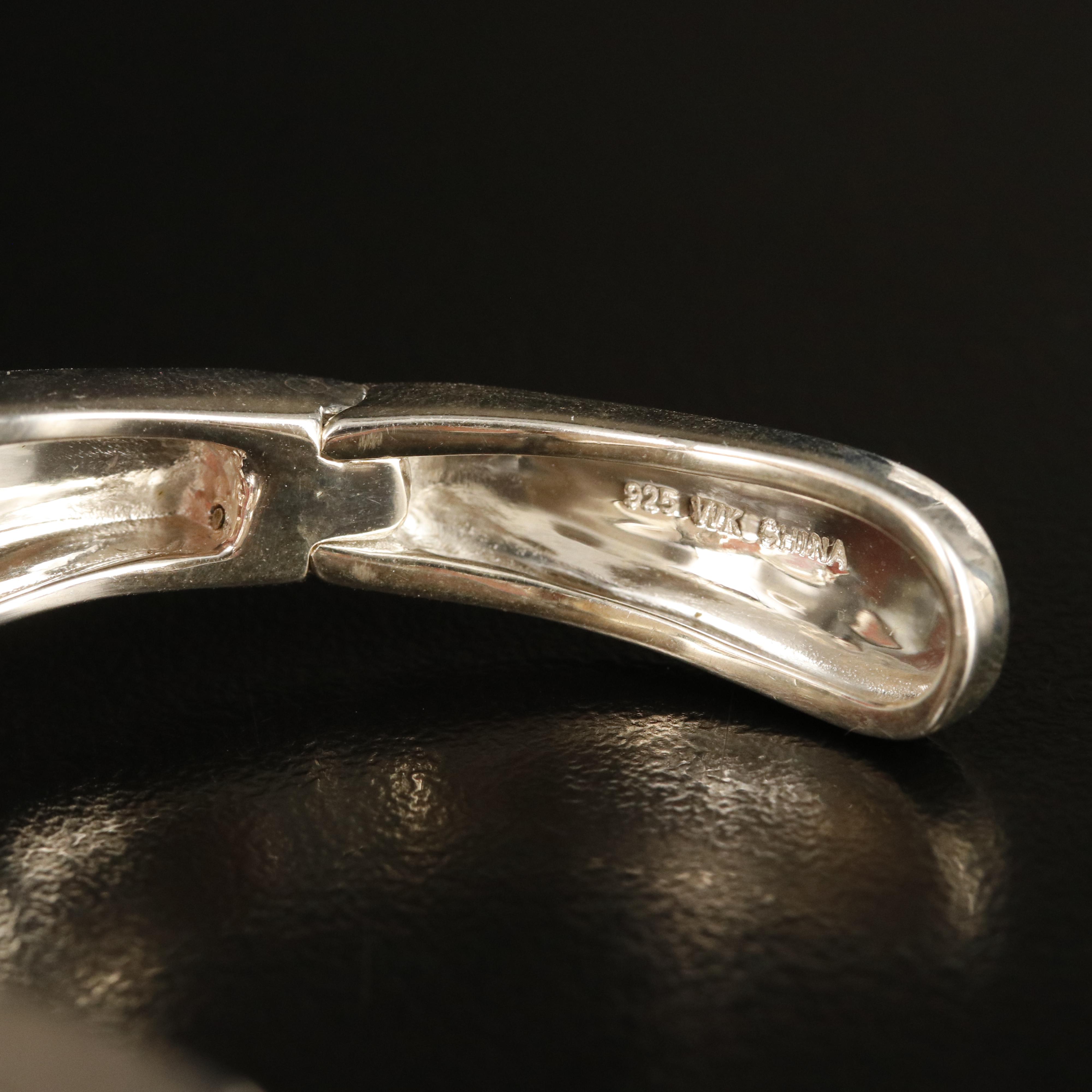 Sterling Druzy, Rhodonite and Mother-of-Pearl Kick Cuff