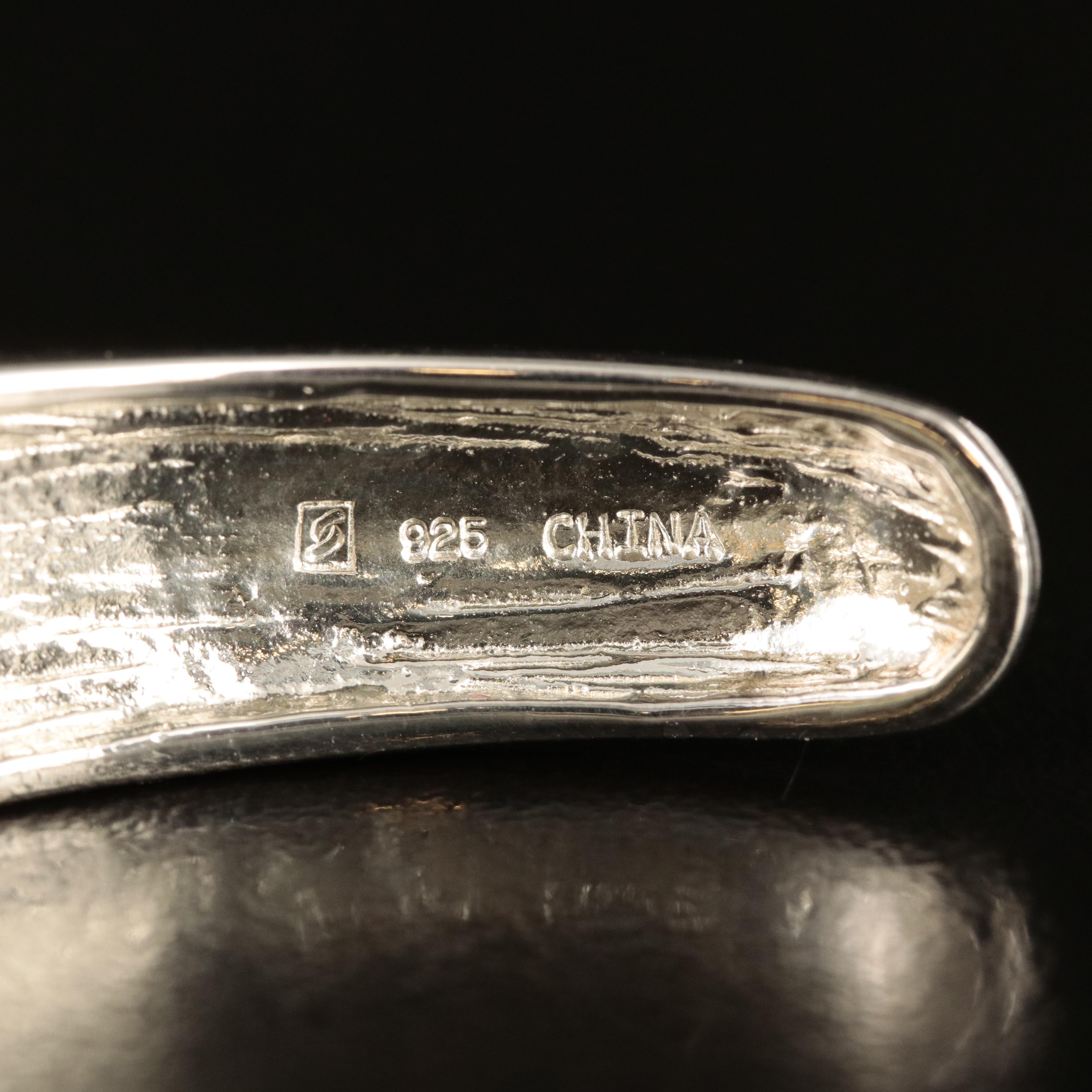 Sterling Jadeite, Jasper and Black Onyx Tapered Cuff