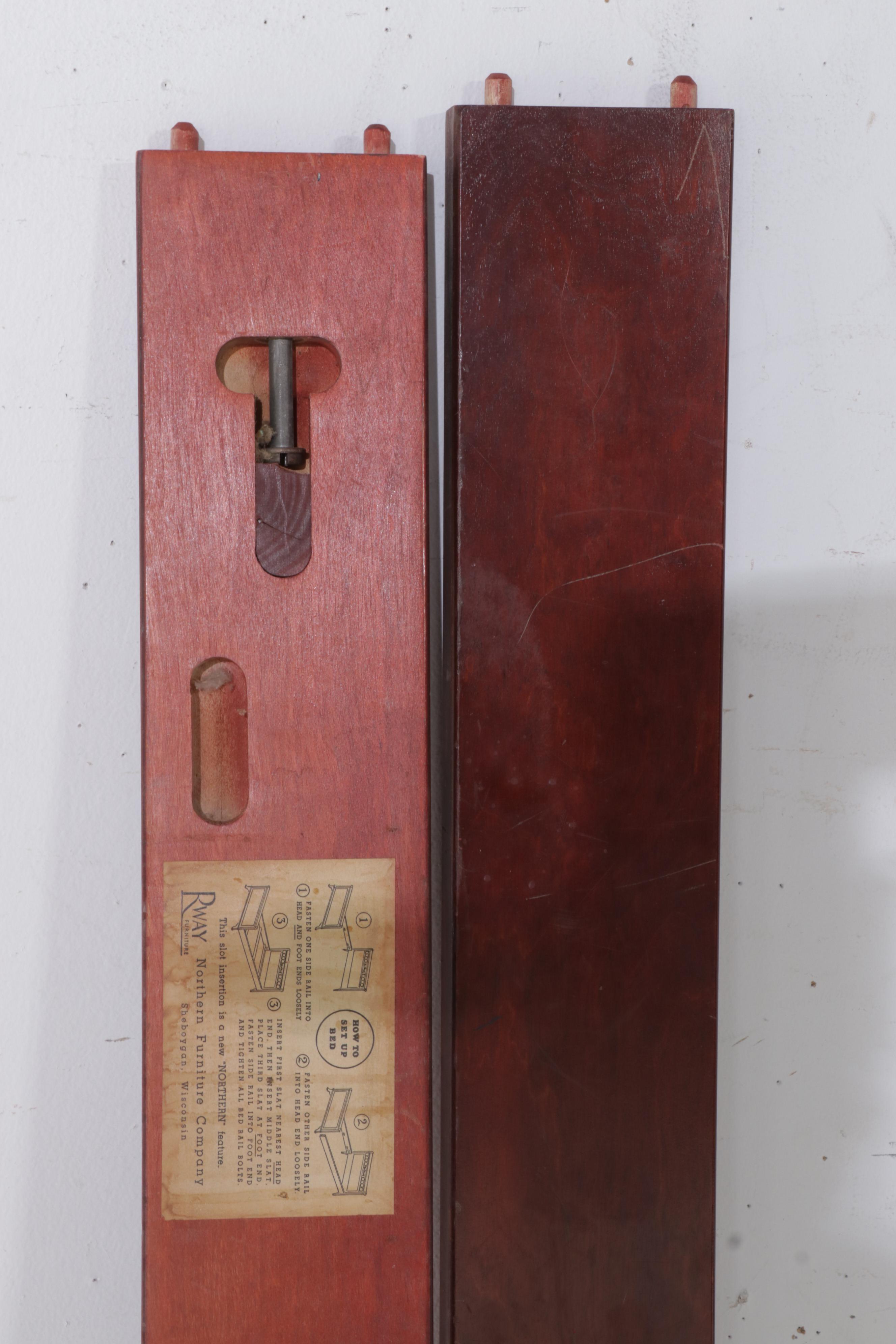 Northern Furniture Co. Neoclassical Style Mahogany Full Bed with Nightstand