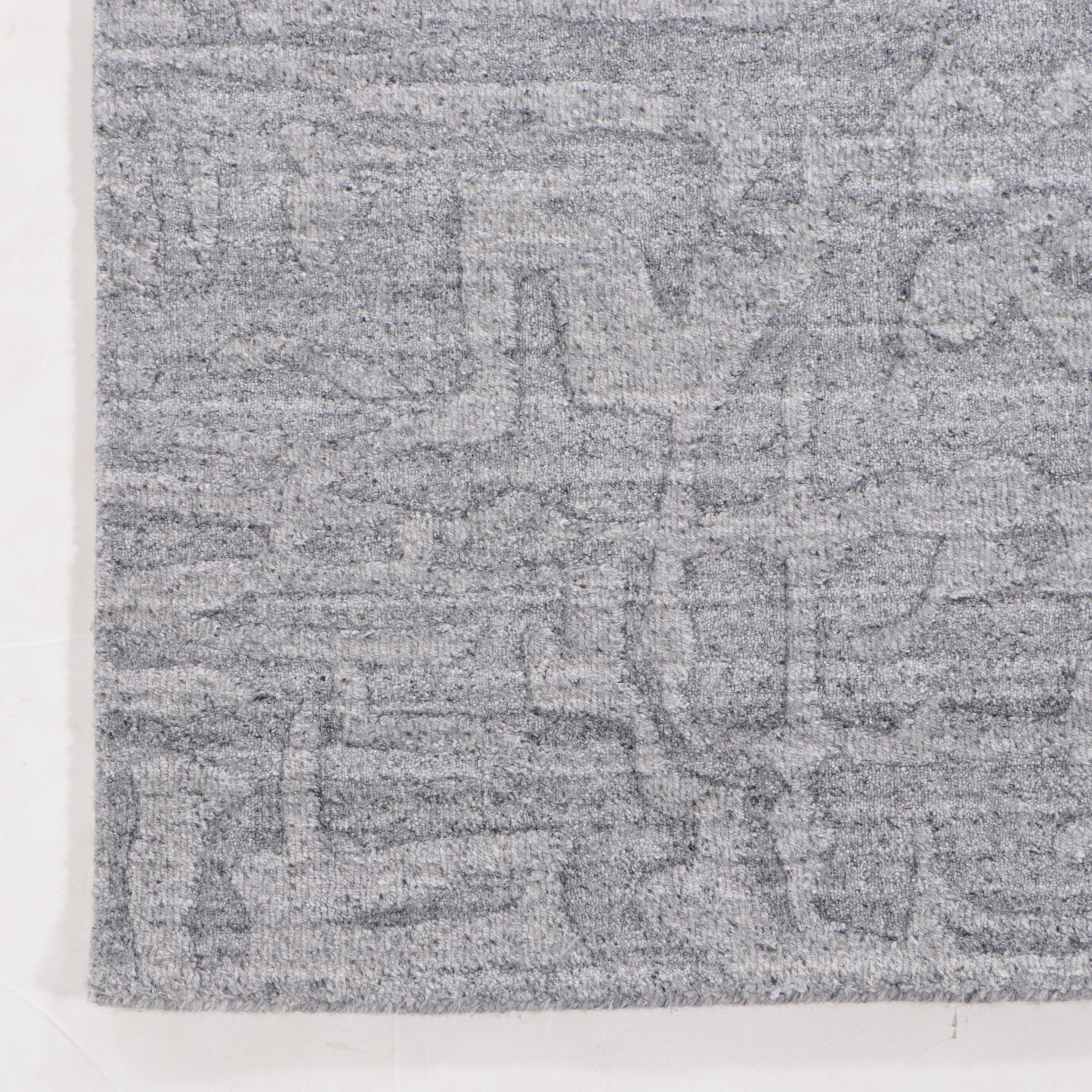 5' x 7'11 Hand-Knotted Indian Contemporary Area Rug