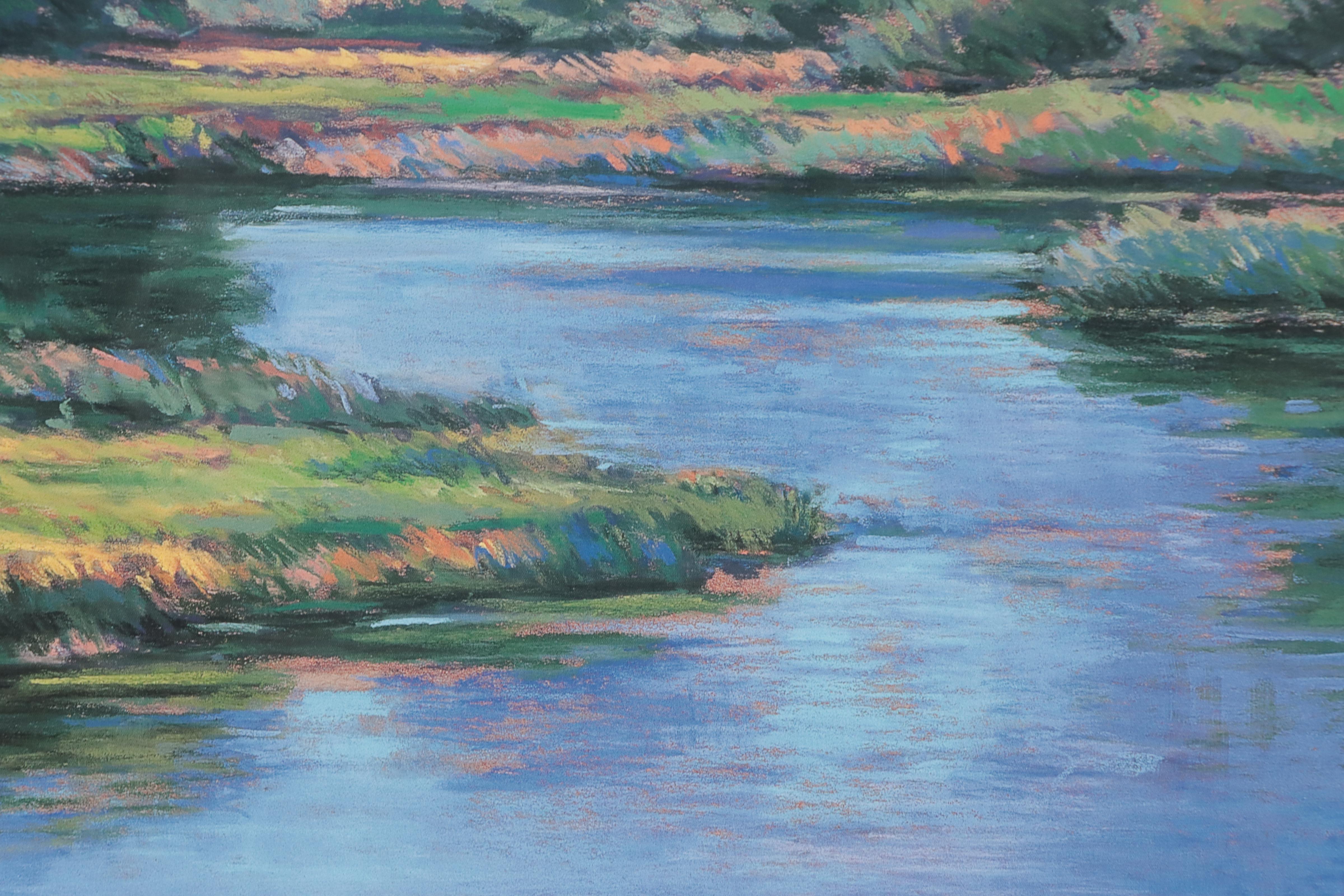 Offset Lithograph of Marsh Landscape After Marilee B. Campbell