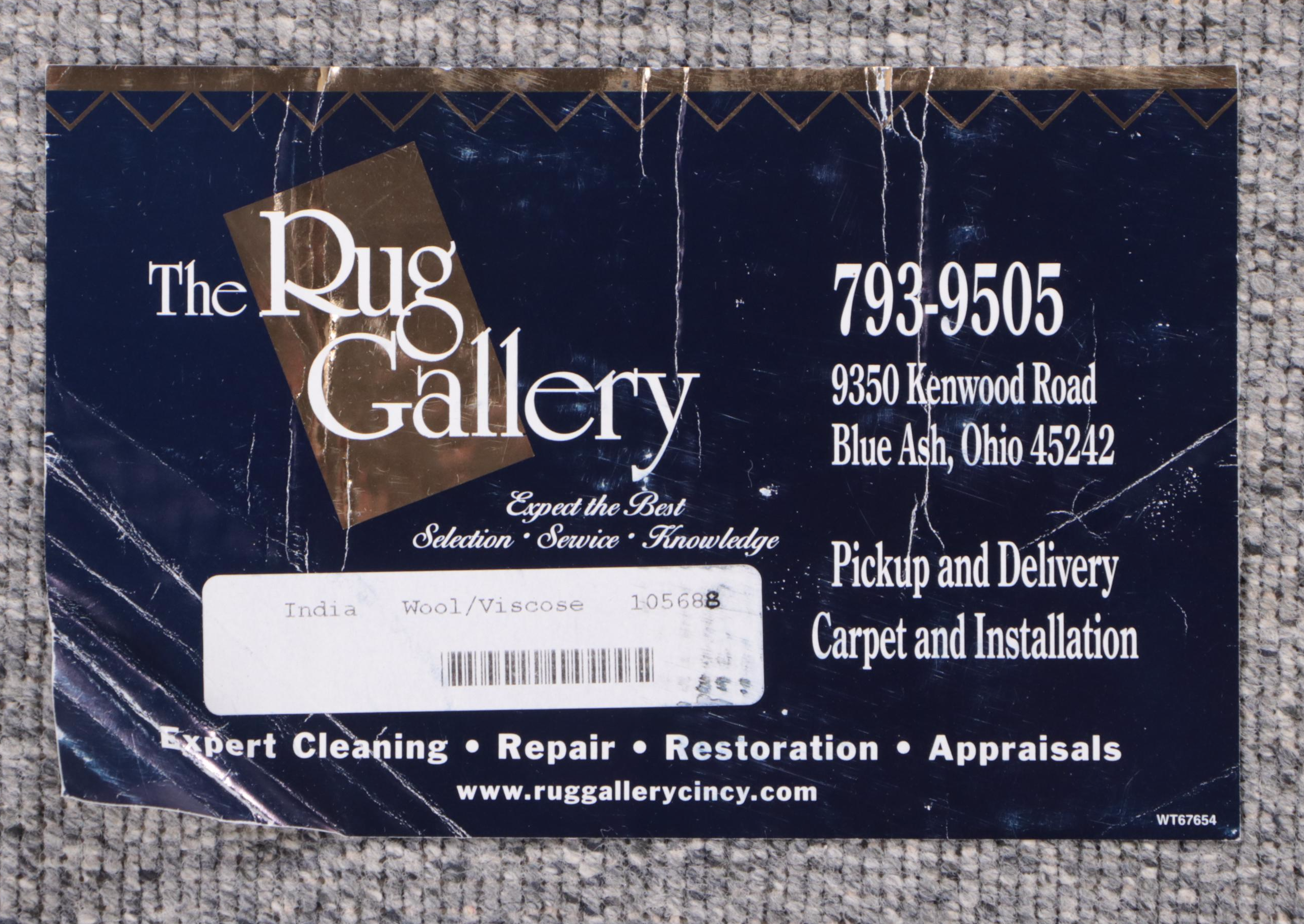 5' x 7'11 Hand-Knotted Indian Contemporary Area Rug