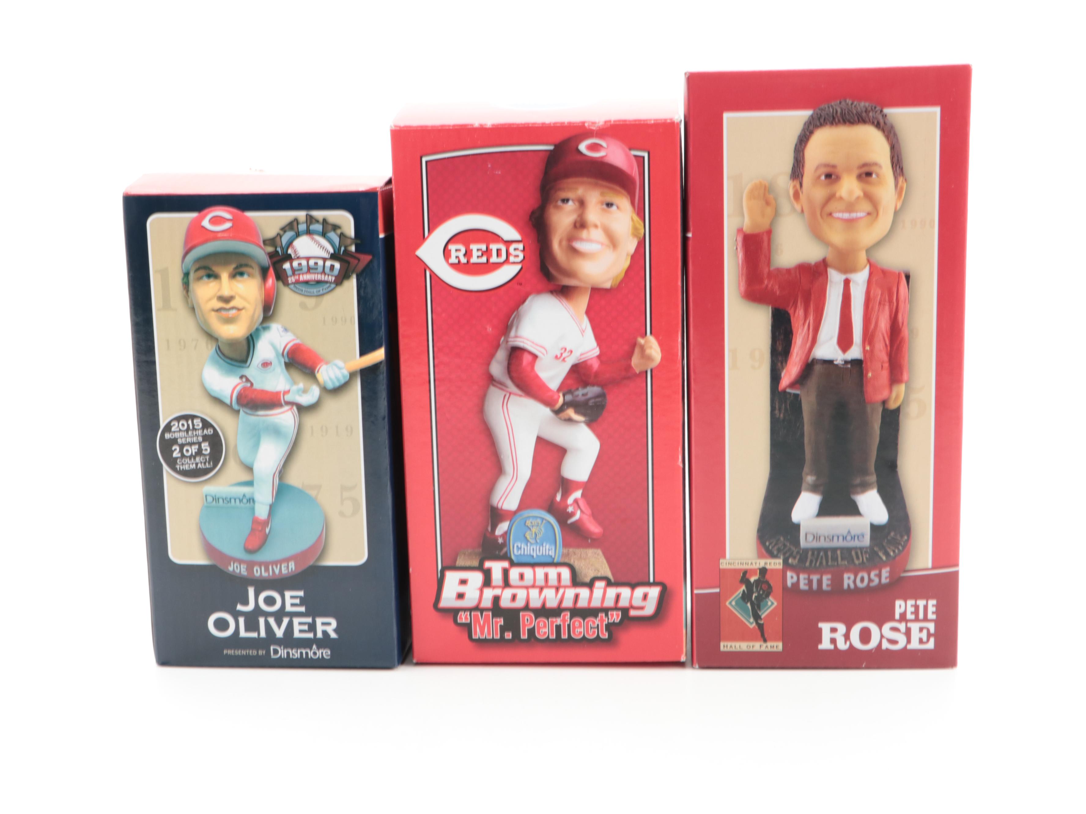 Pete Rose, Tom Browning, Joe Oliver and More Cincinnati Reds Bobbleheads