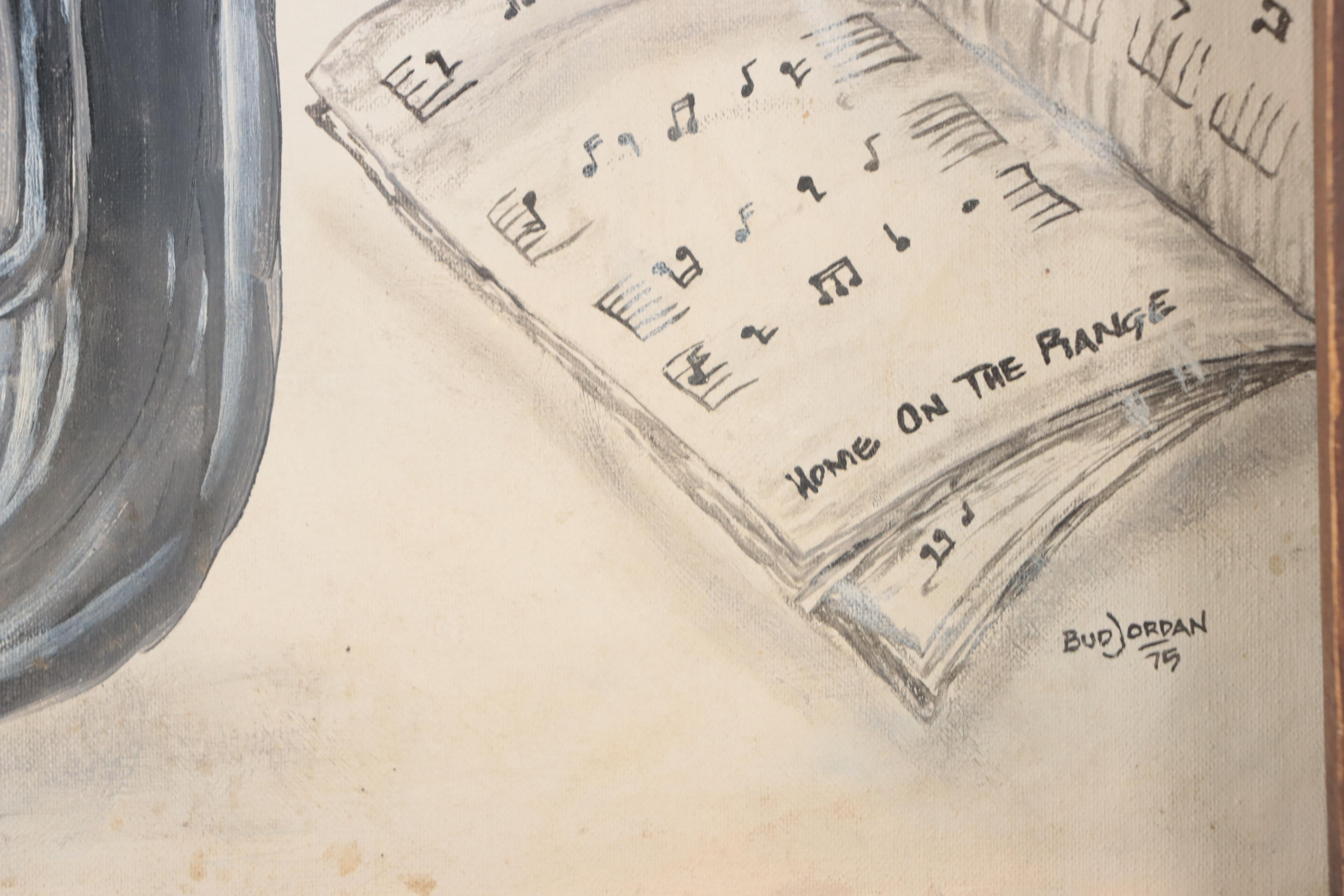 Bud Jordan Still Life Acrylic Painting, 1975