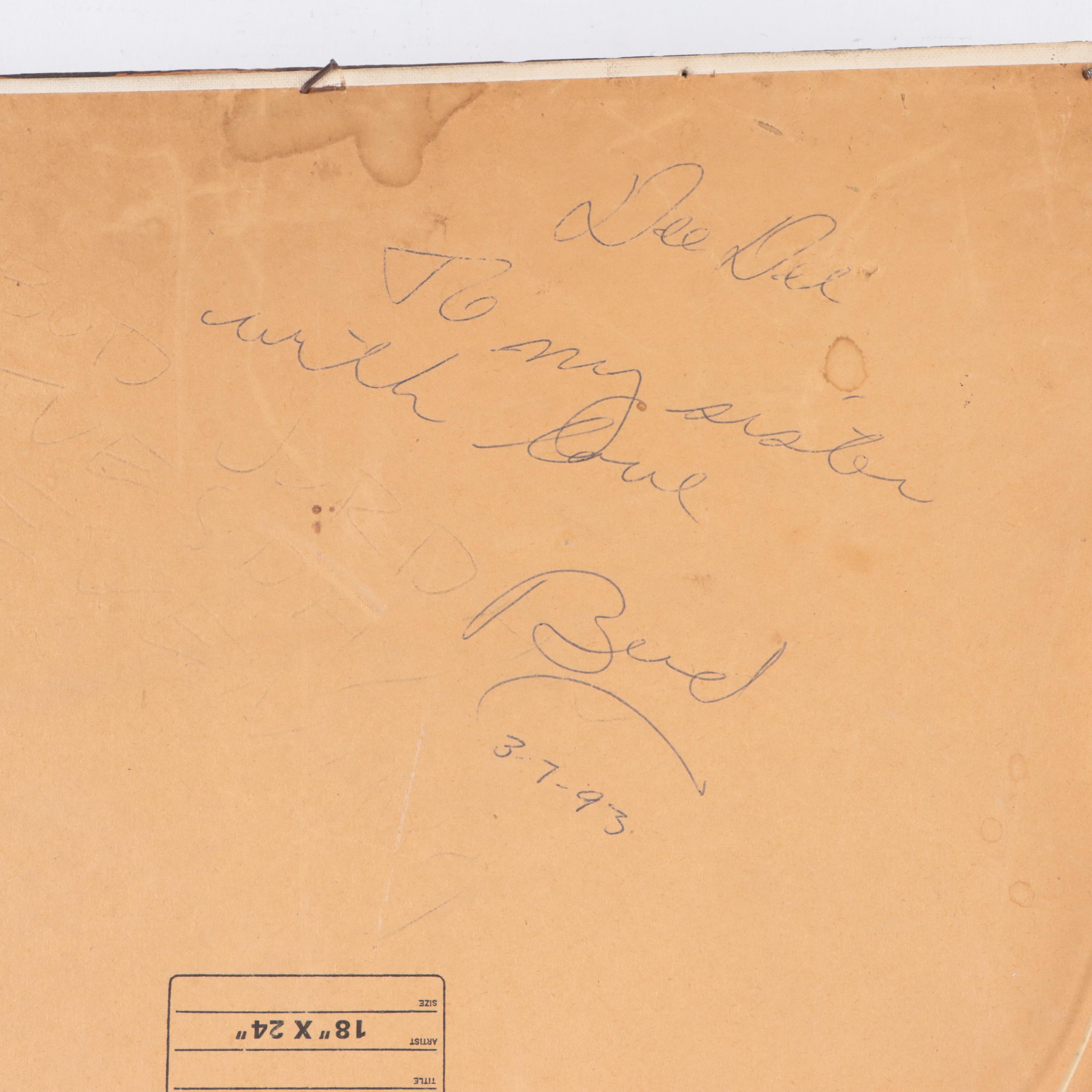 Bud Jordan Still Life Acrylic Painting, 1975