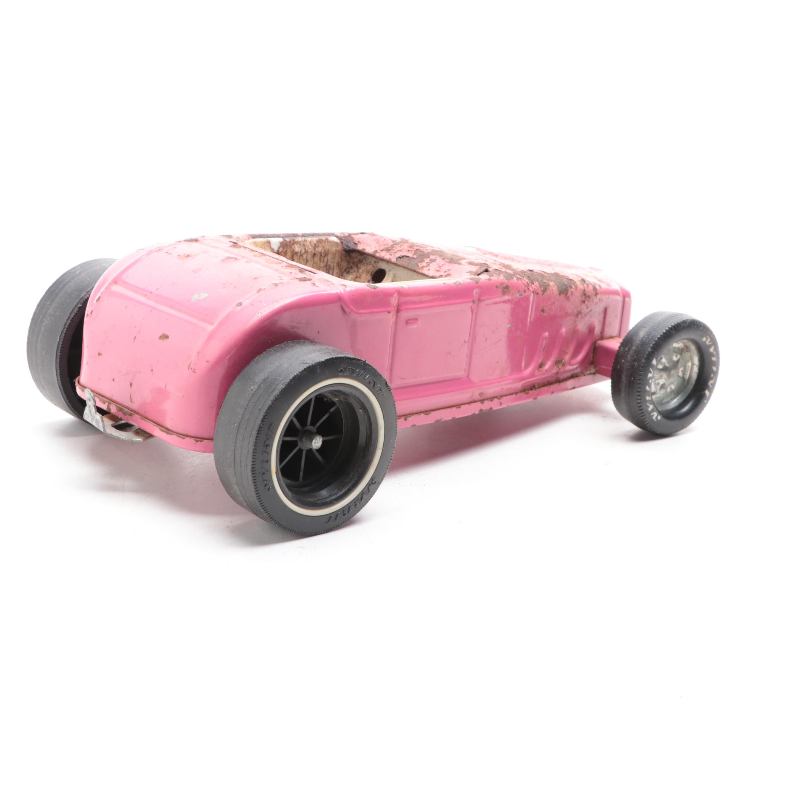 Tonka Road Grader Diesel No. 600 and Nylint Roadster Toy Cars, Mid-20th Century