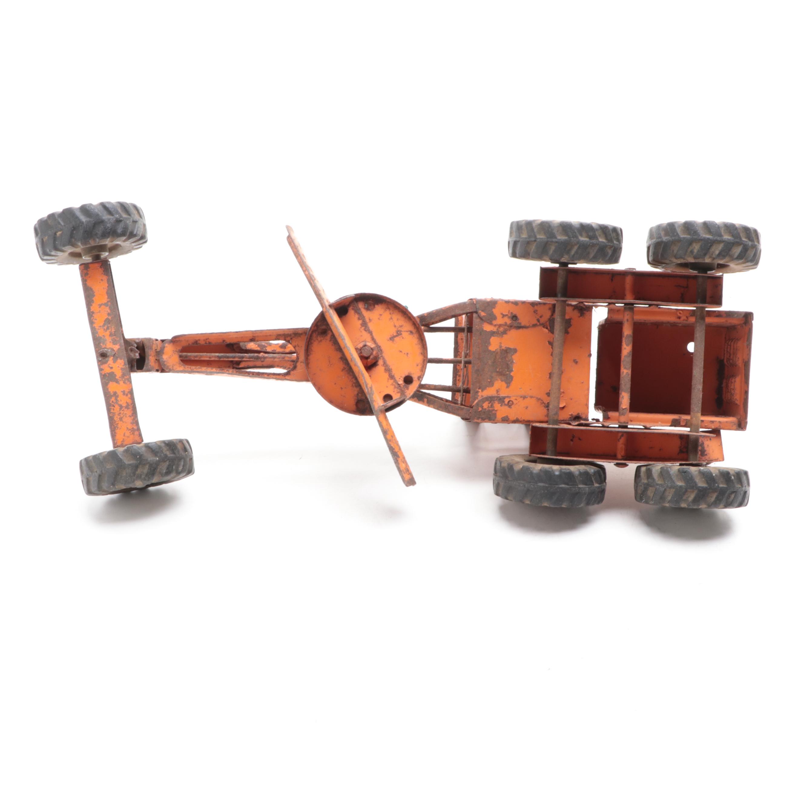 Tonka Road Grader Diesel No. 600 and Nylint Roadster Toy Cars, Mid-20th Century