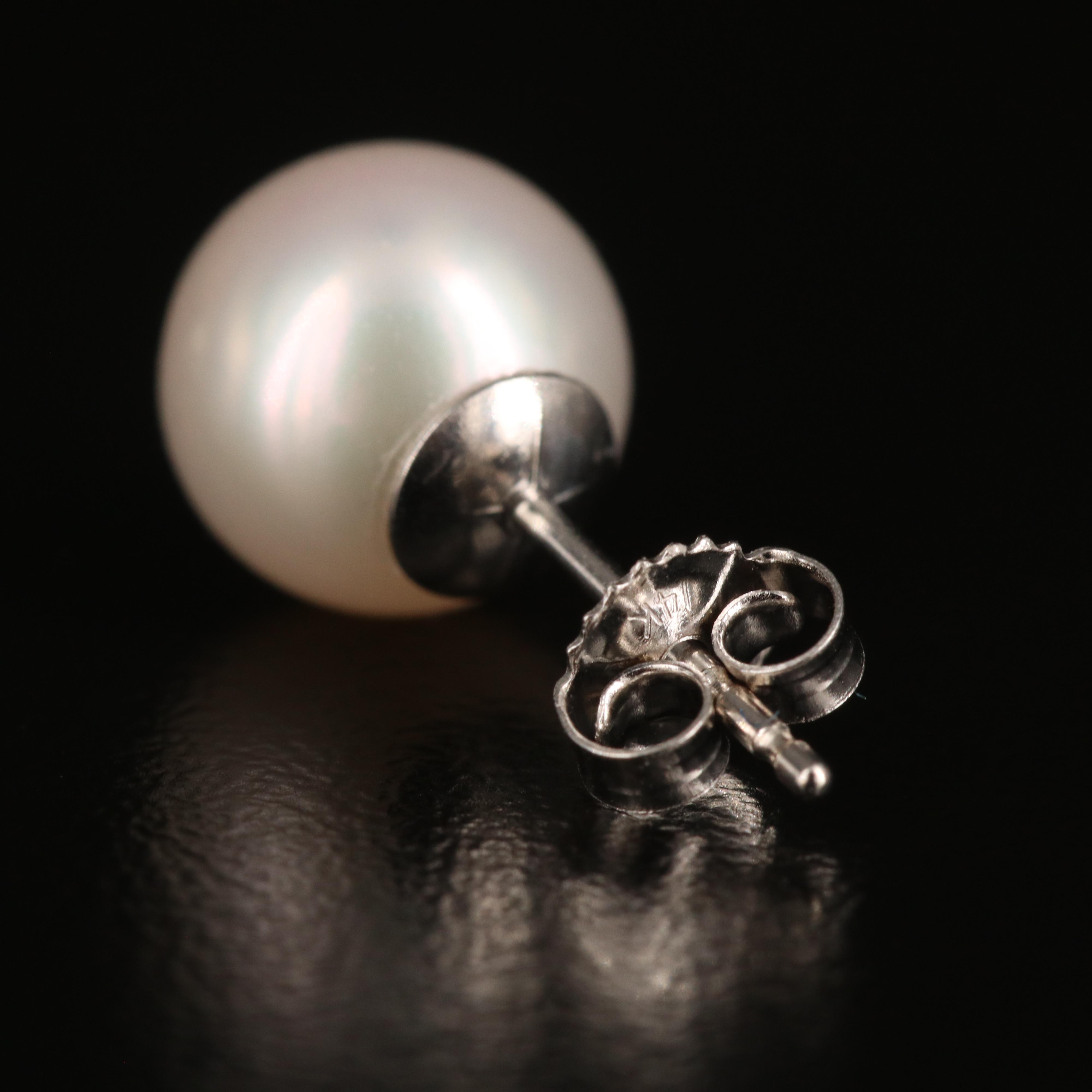 14K Pearl Stud Earrings