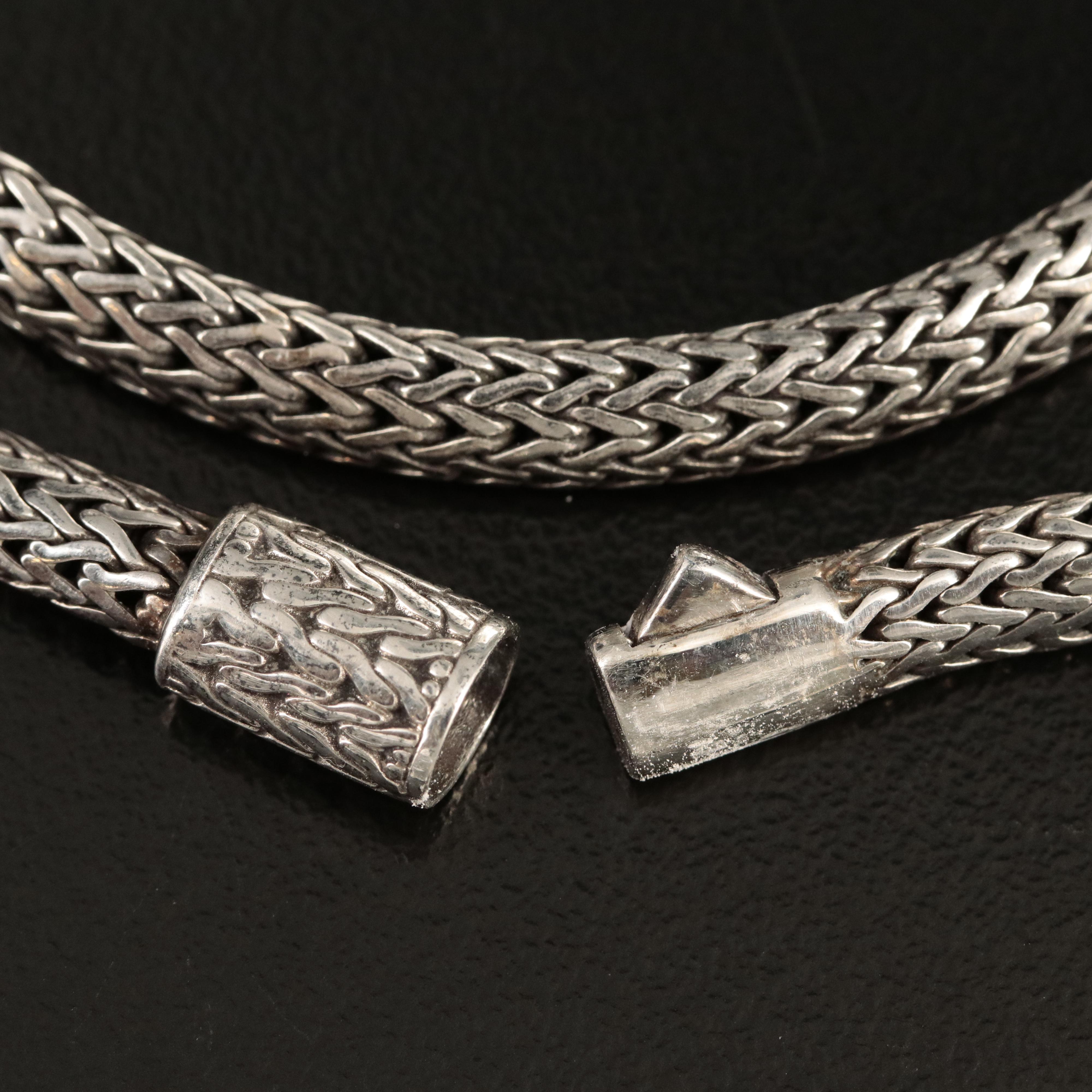 John Hardy Sterling Pavé Diamond Pendant Necklace