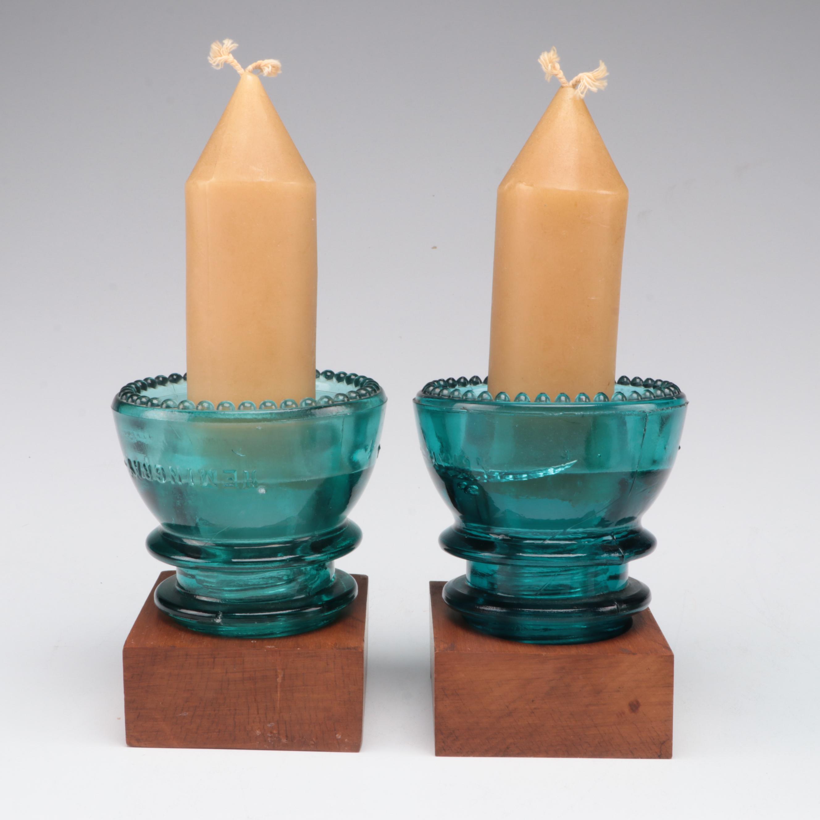 Green Glass Frog Candle Votives, Other Votive Holders and Glass Insulators