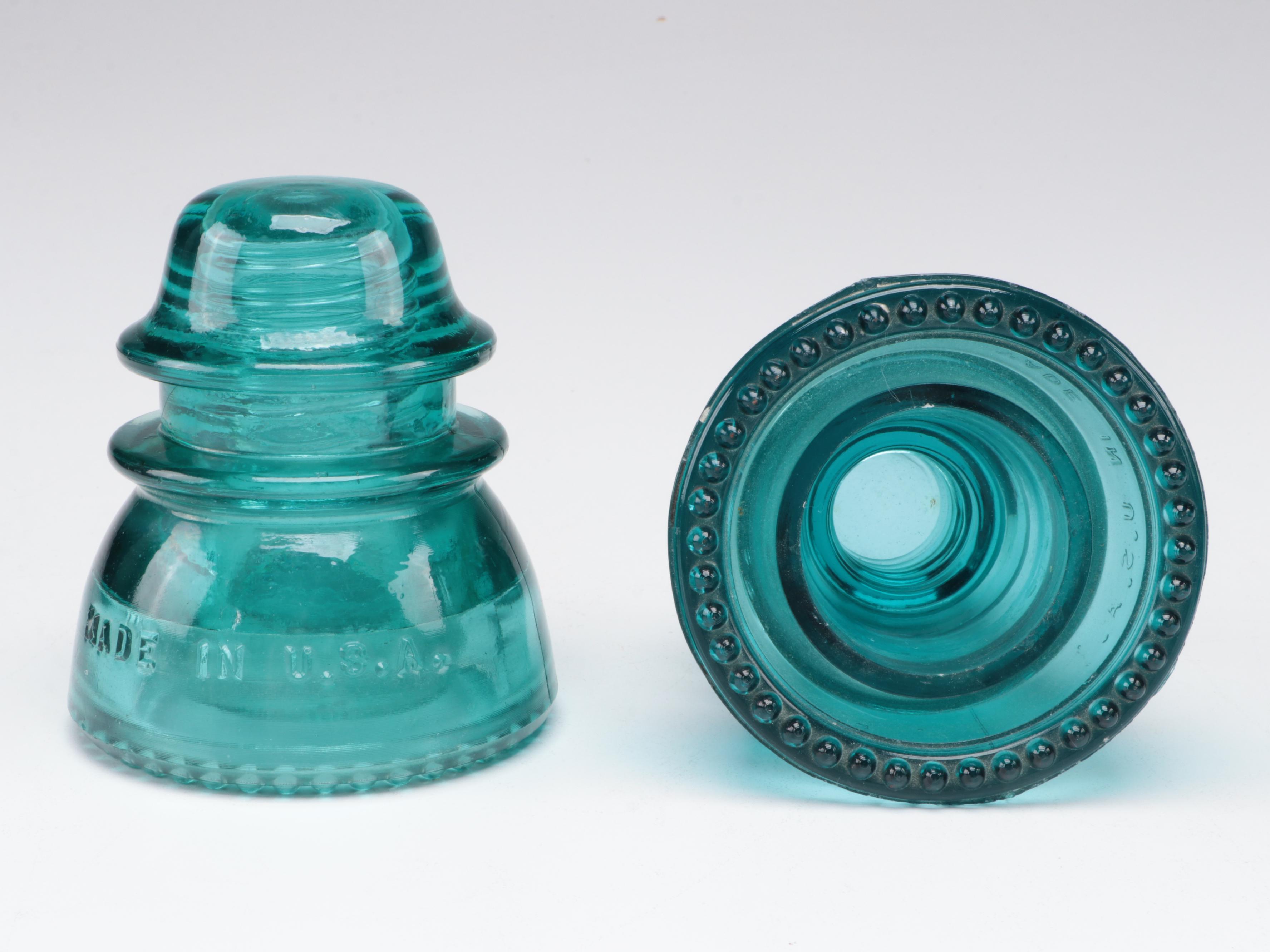 Green Glass Frog Candle Votives, Other Votive Holders and Glass Insulators