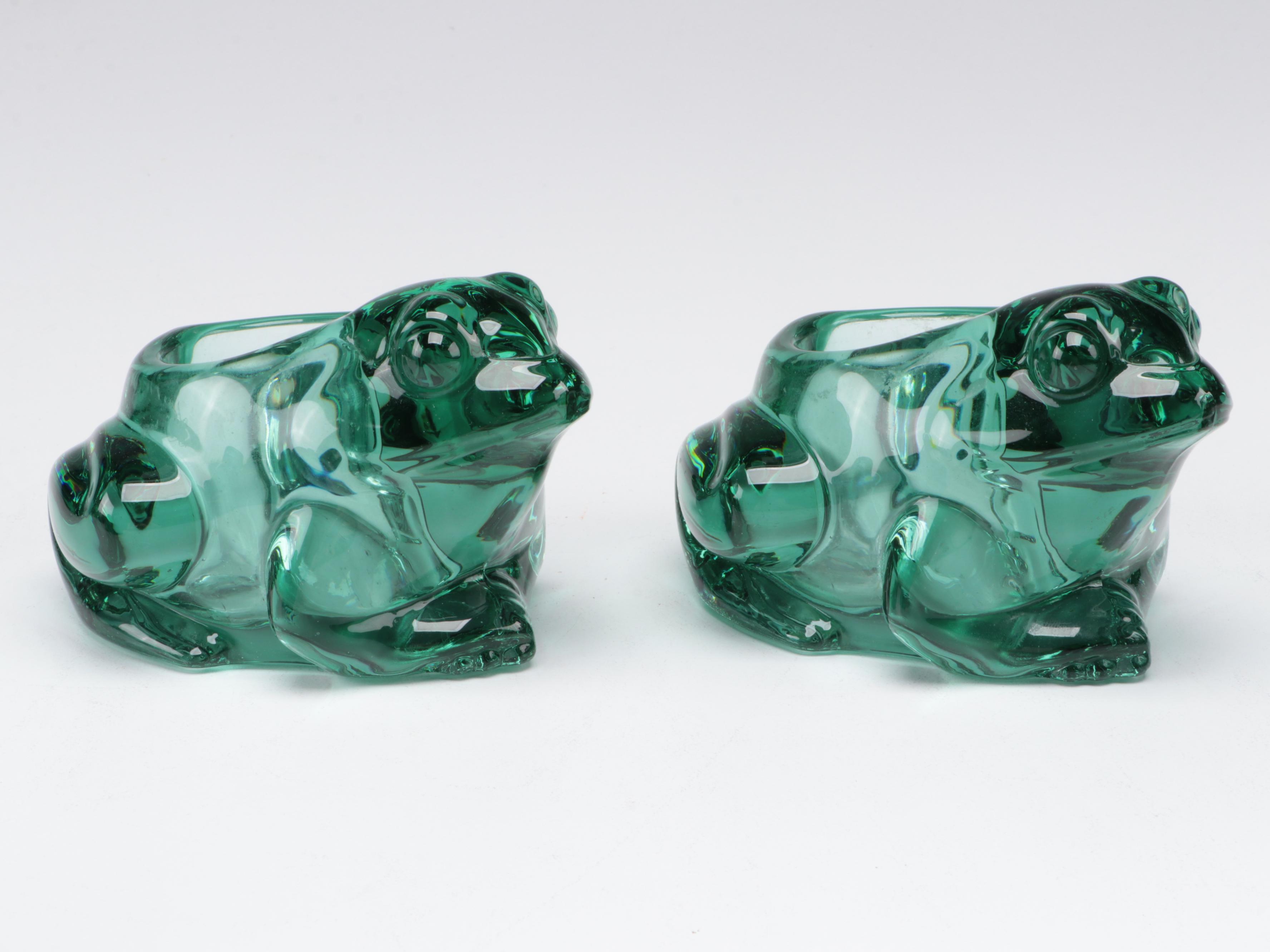 Green Glass Frog Candle Votives, Other Votive Holders and Glass Insulators