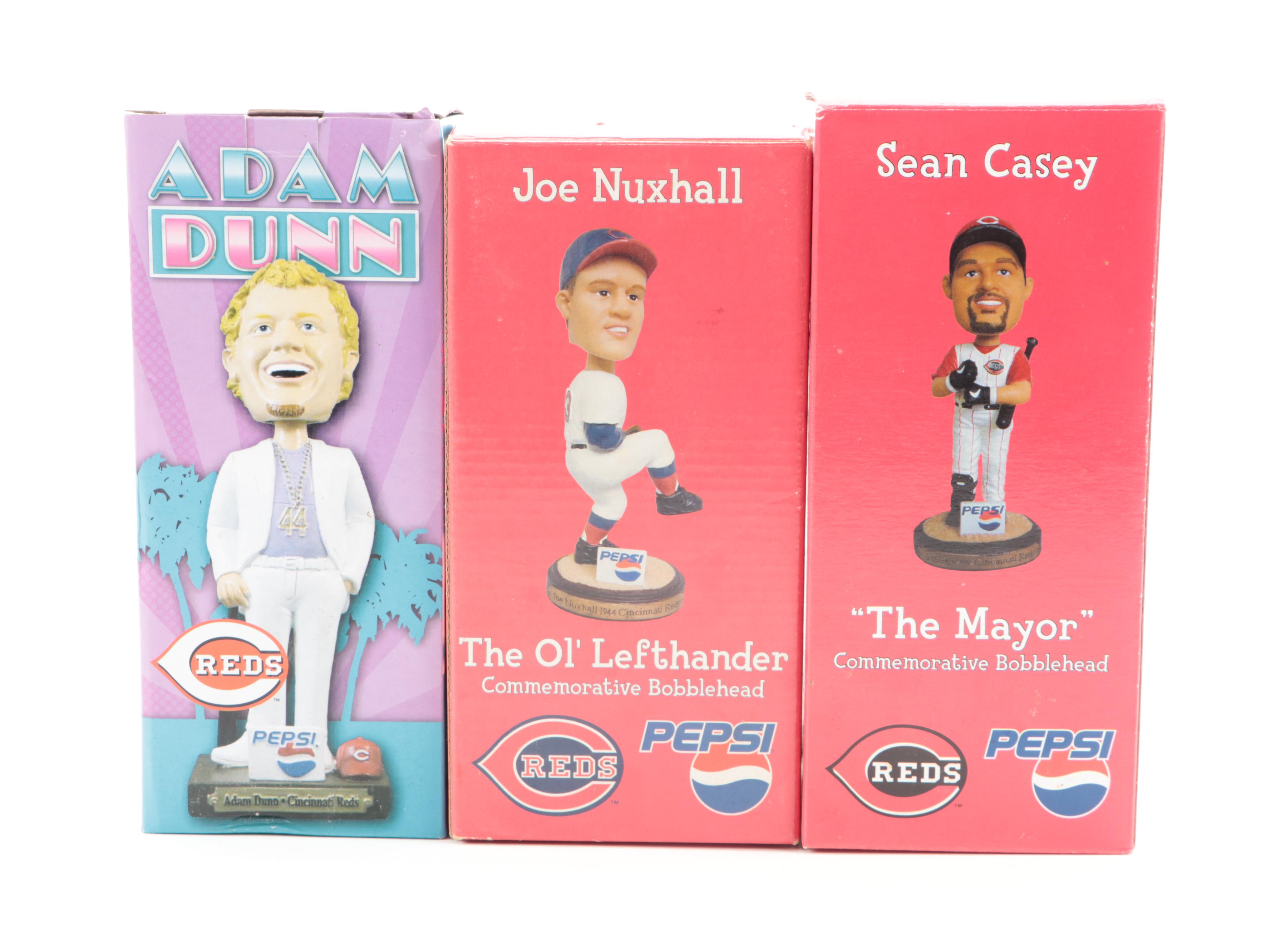 Adam Dunn and More Cincinnati Reds Bobbleheads with Los Angeles Rams Bobblehead