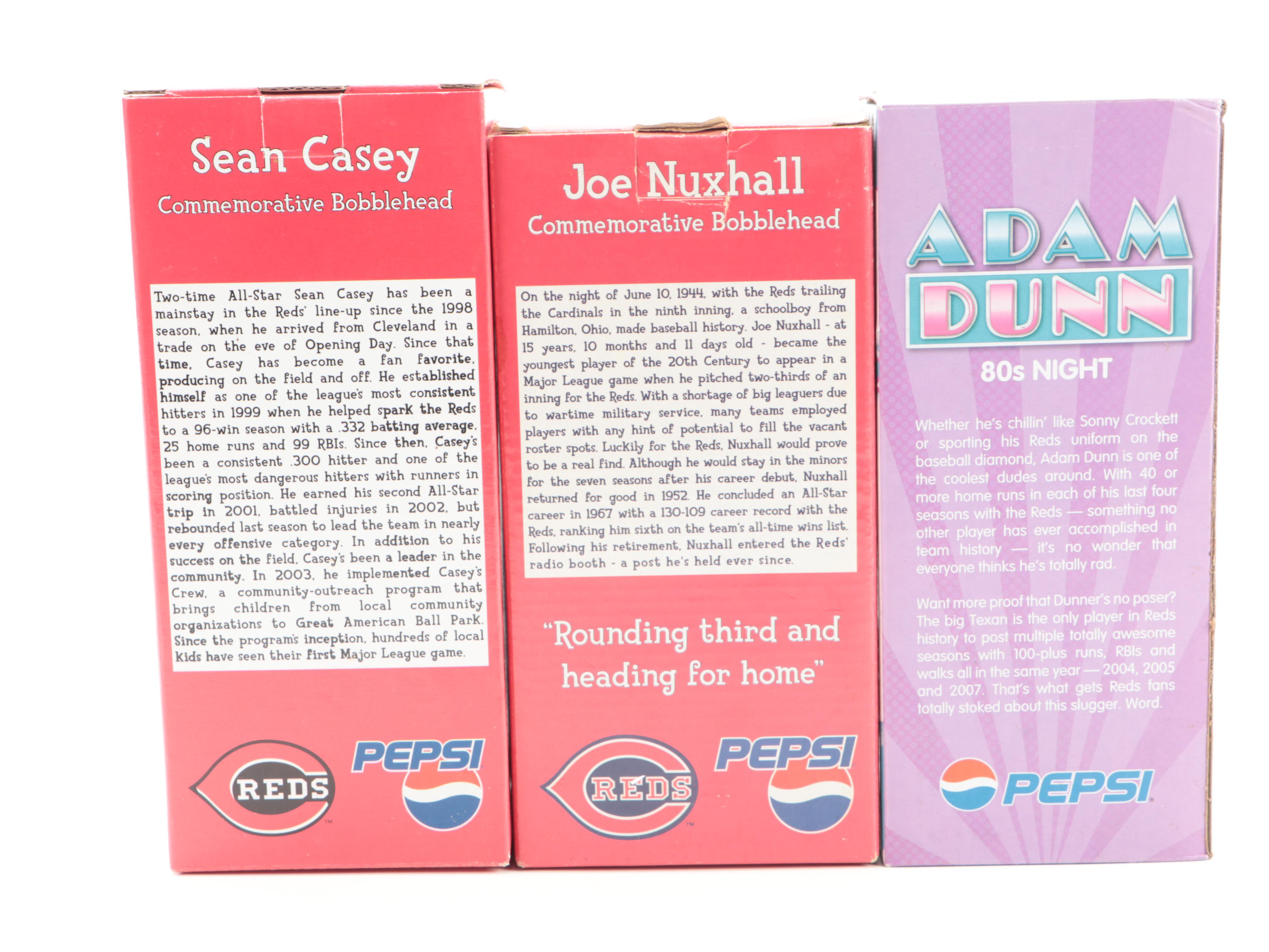 Adam Dunn and More Cincinnati Reds Bobbleheads with Los Angeles Rams Bobblehead