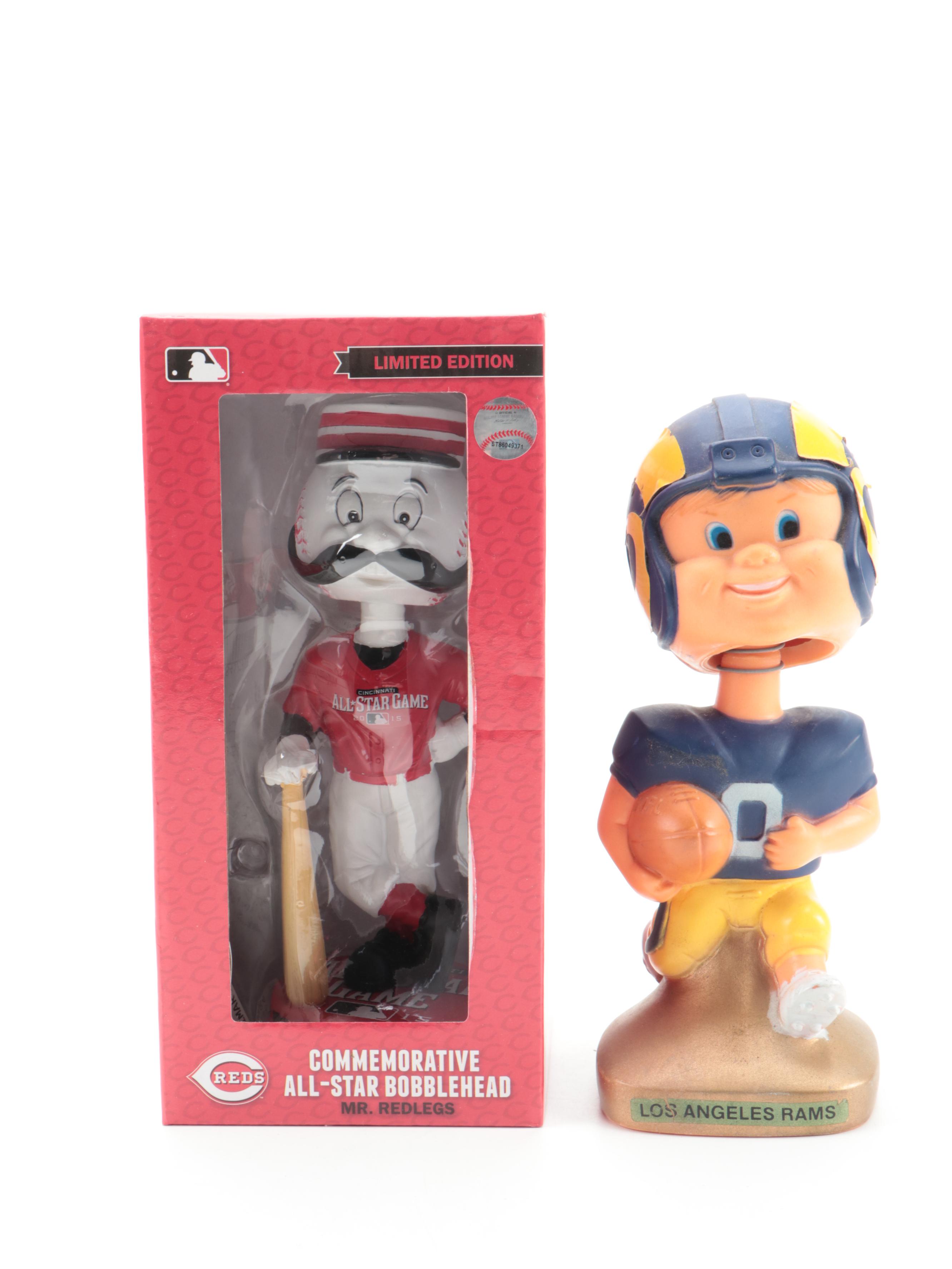 Adam Dunn and More Cincinnati Reds Bobbleheads with Los Angeles Rams Bobblehead