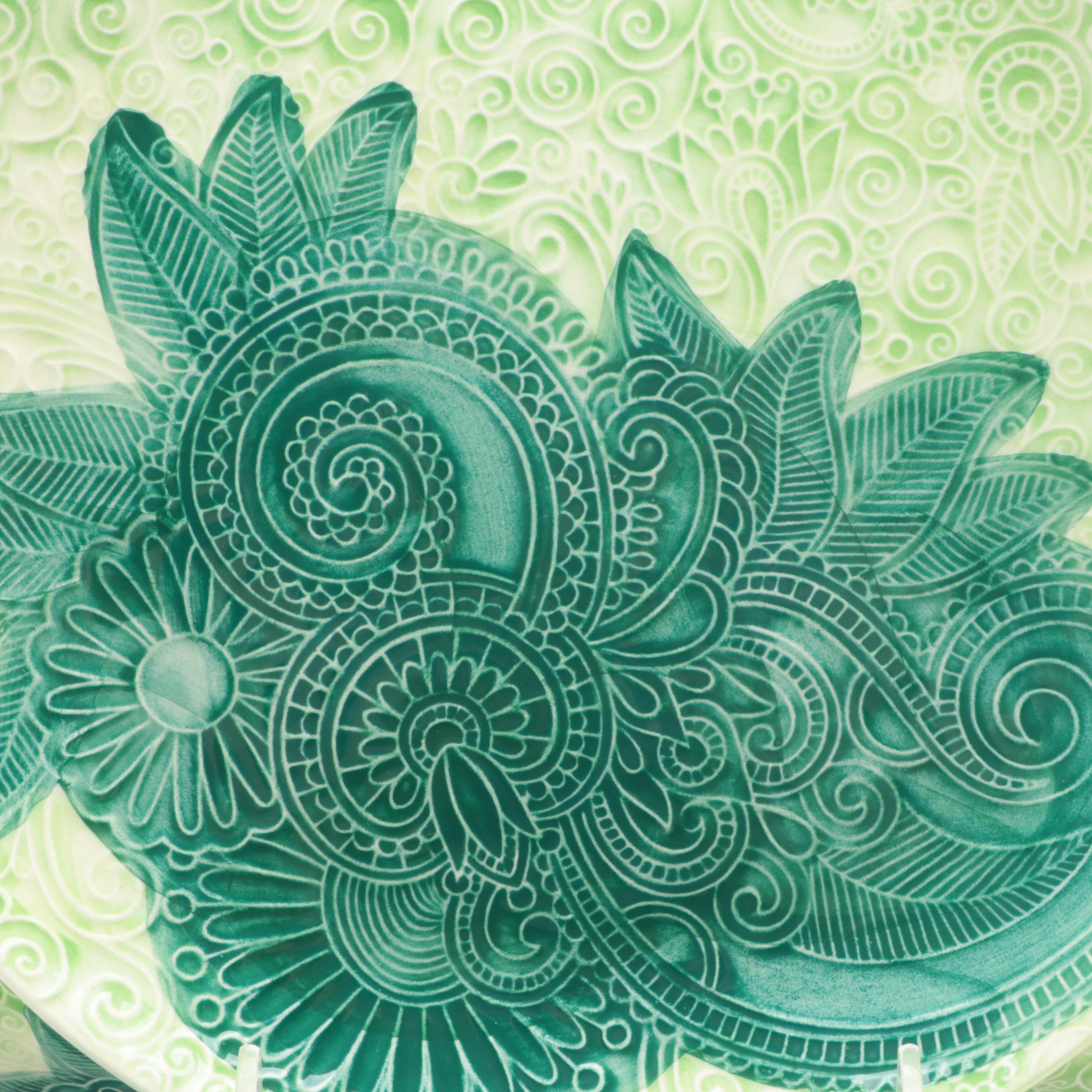 Anthropologie "Culatra" 9" Earthenware Plates