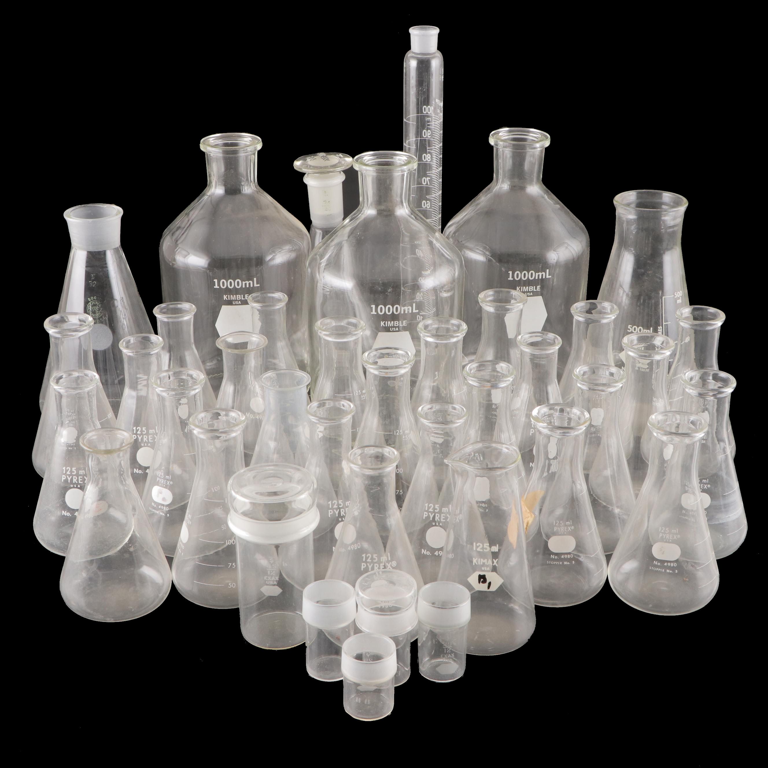 Pyrex, Kimax and Kimble Beakers, Jars and More Laboratory Glassware