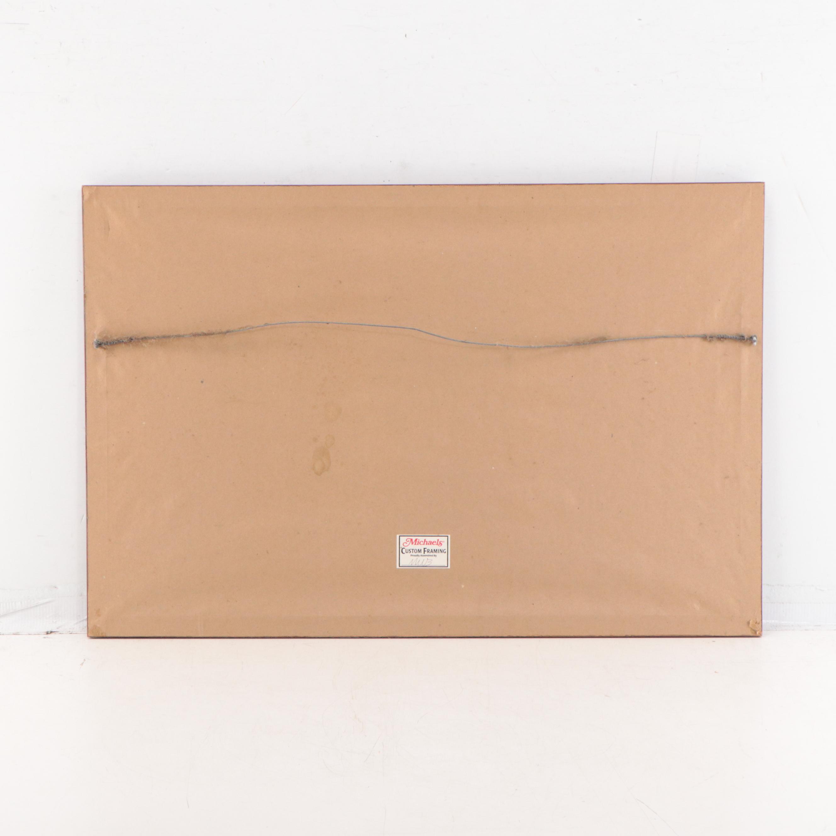 Beverly Morfeld Watercolor Painting of Abstract Mountainous Landscape