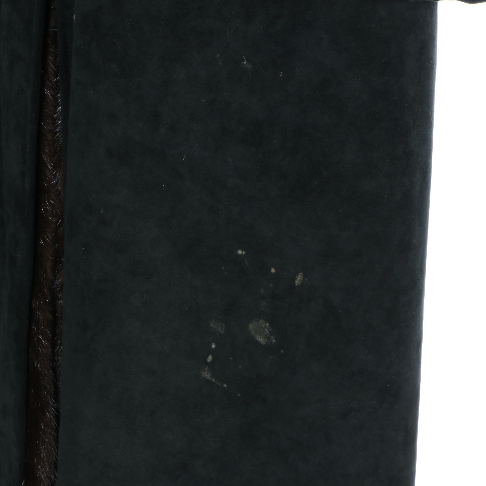 Lawrence of London Ultra Suede Coat with Mink and Marten Lining