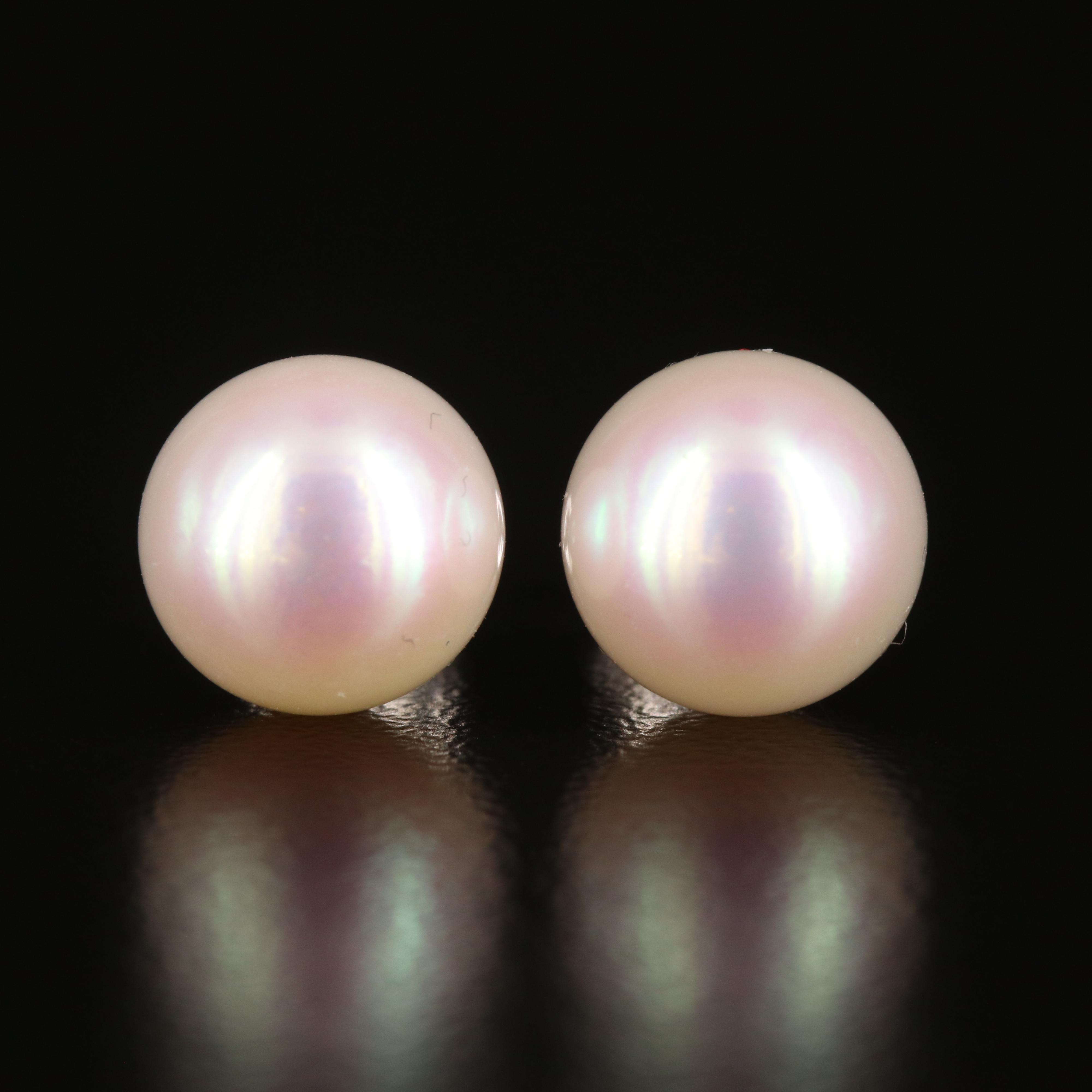14K Pearl Stud Earrings