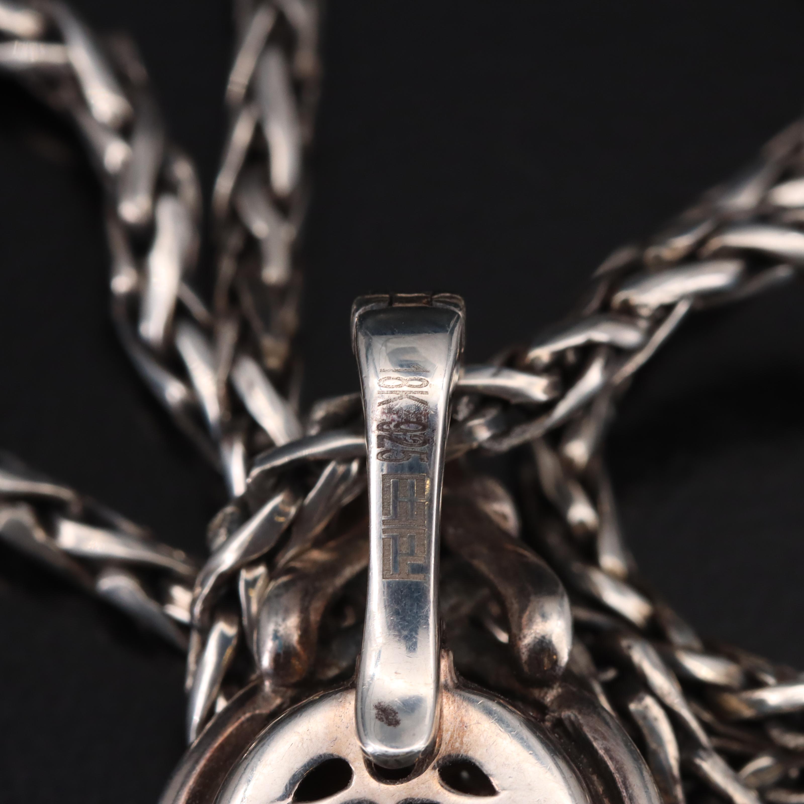 EFFY Sterling Diamond Pendant Necklace with 18K Accents