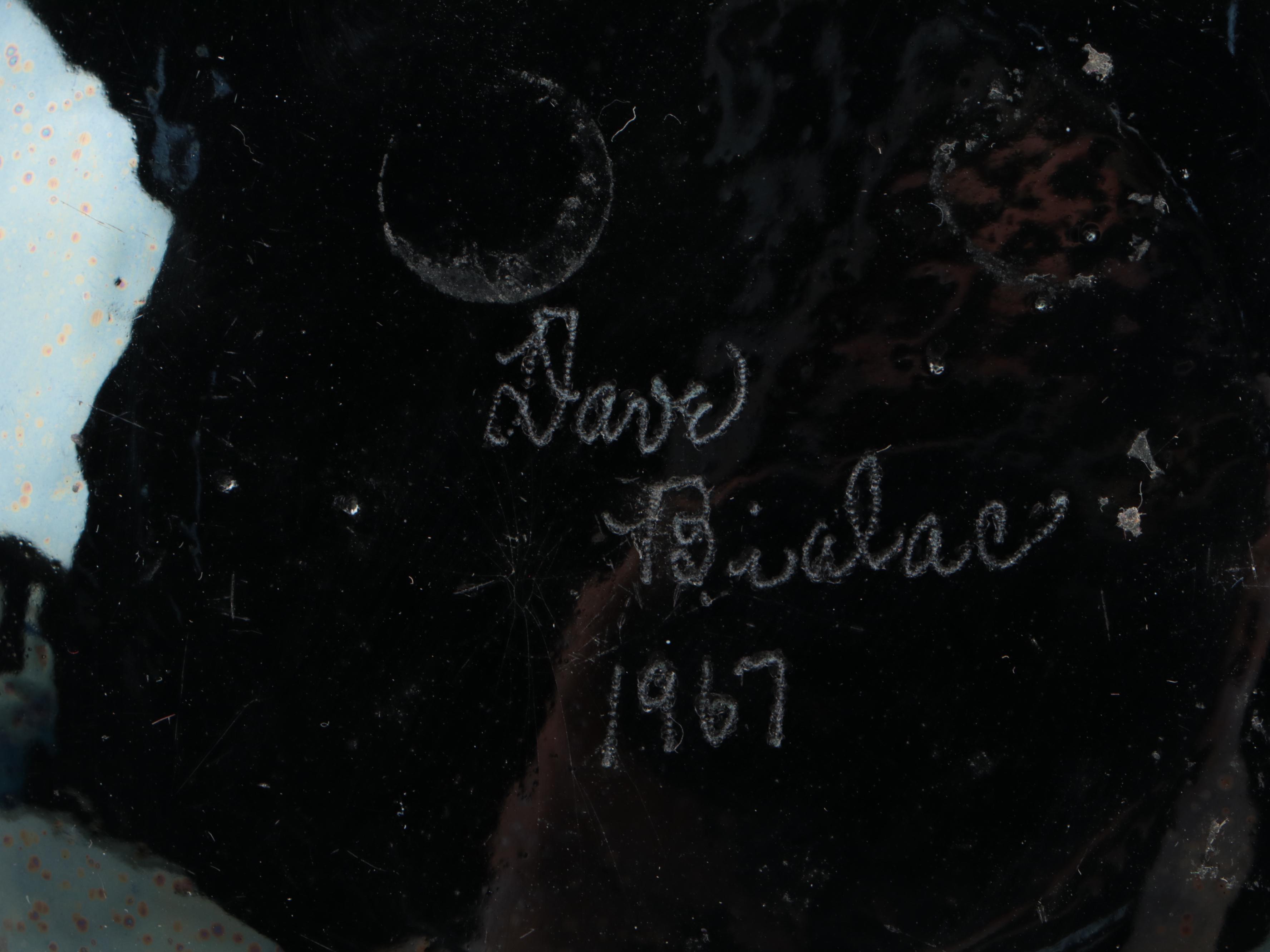 Dave Bialac Enameled Metal Bowl, 1967