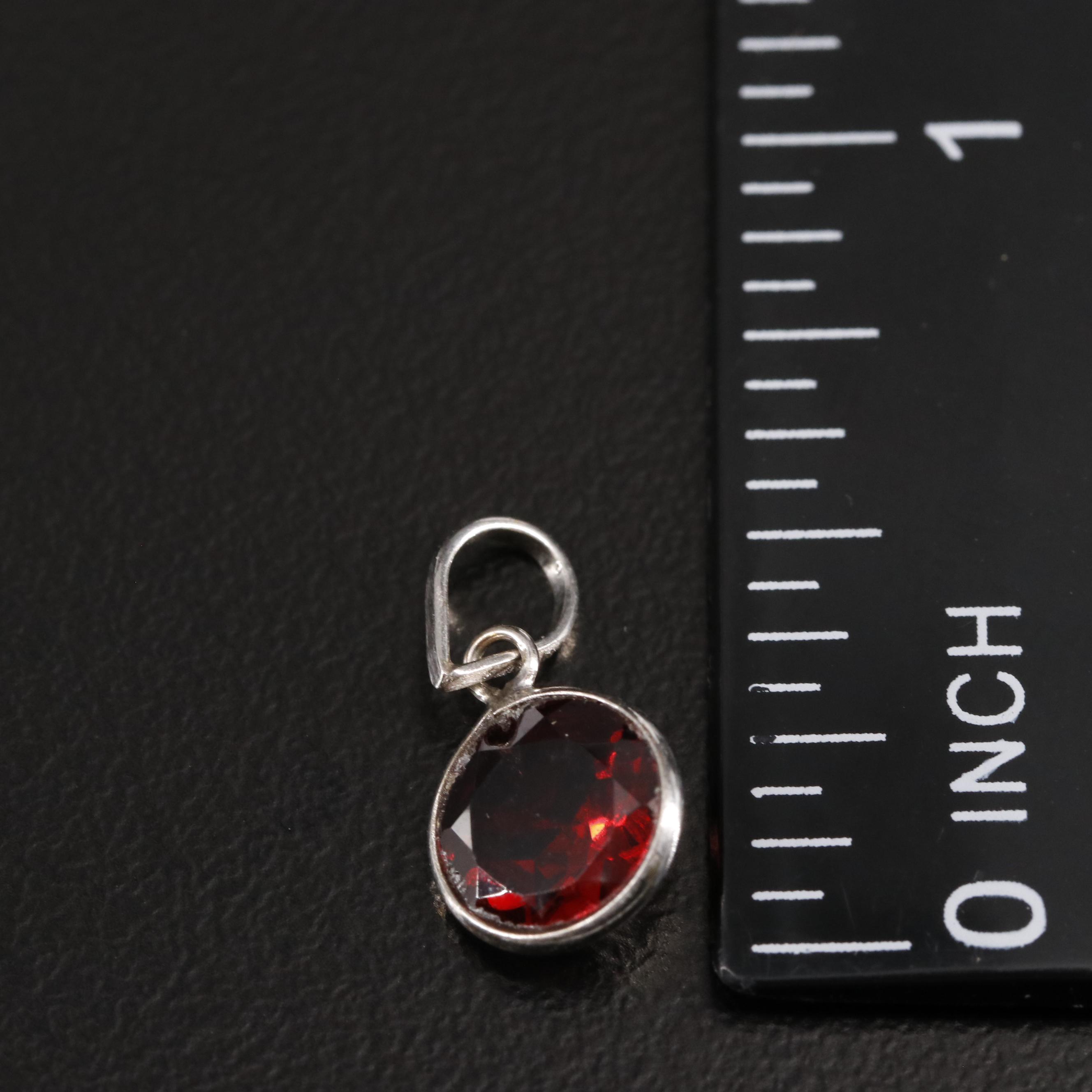 14K Garnet Pendant
