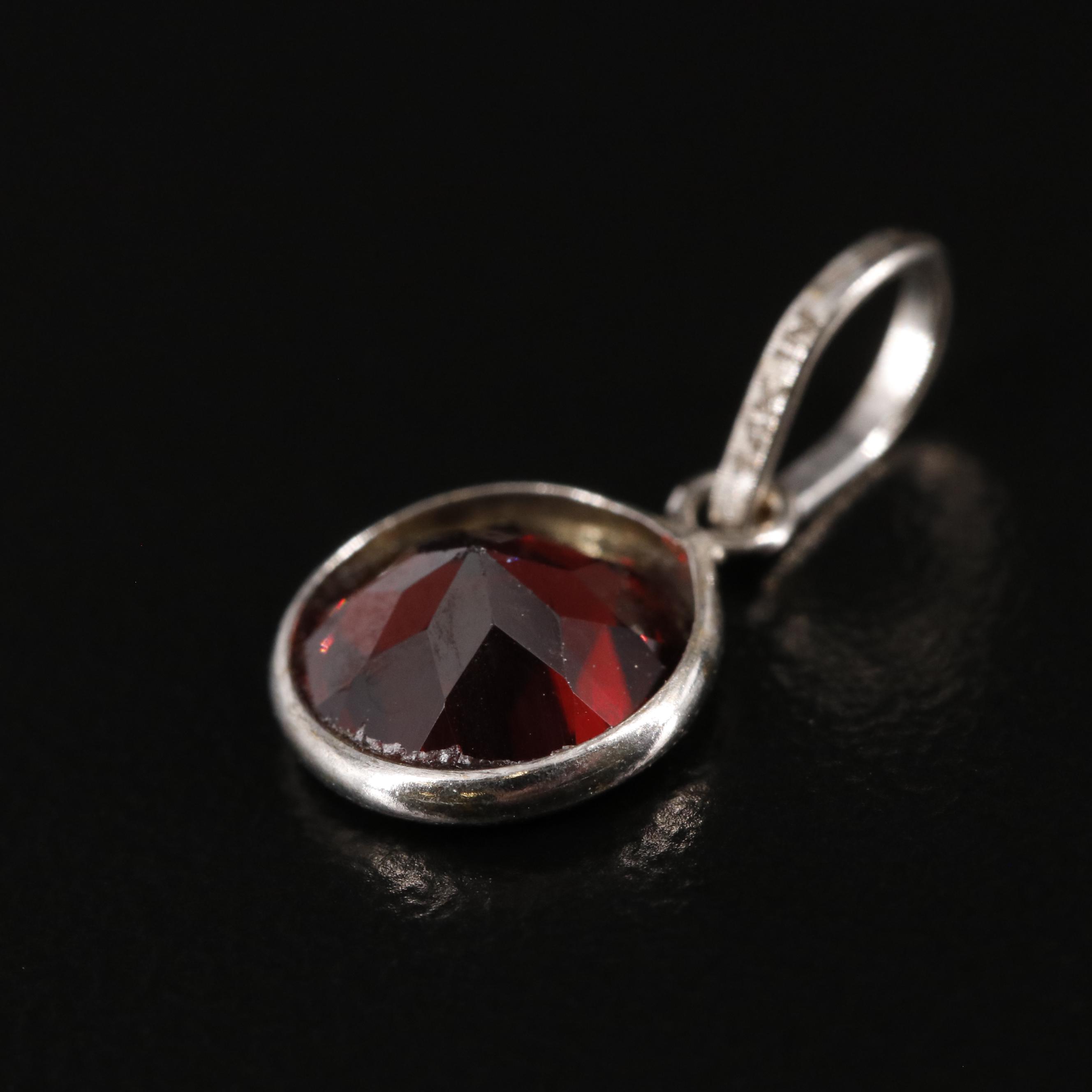 14K Garnet Pendant