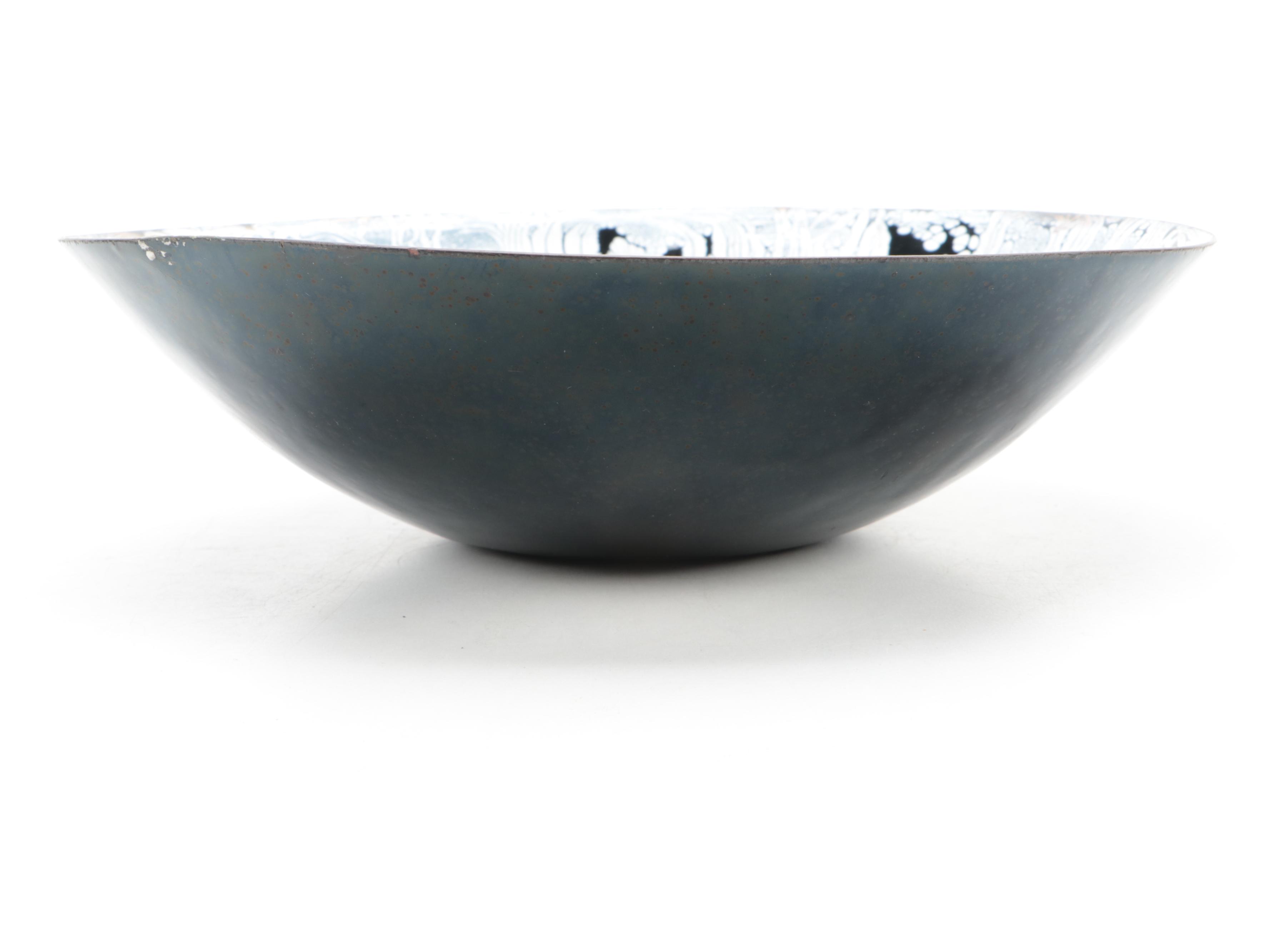 Dave Bialac Enameled Metal Bowl, 1967