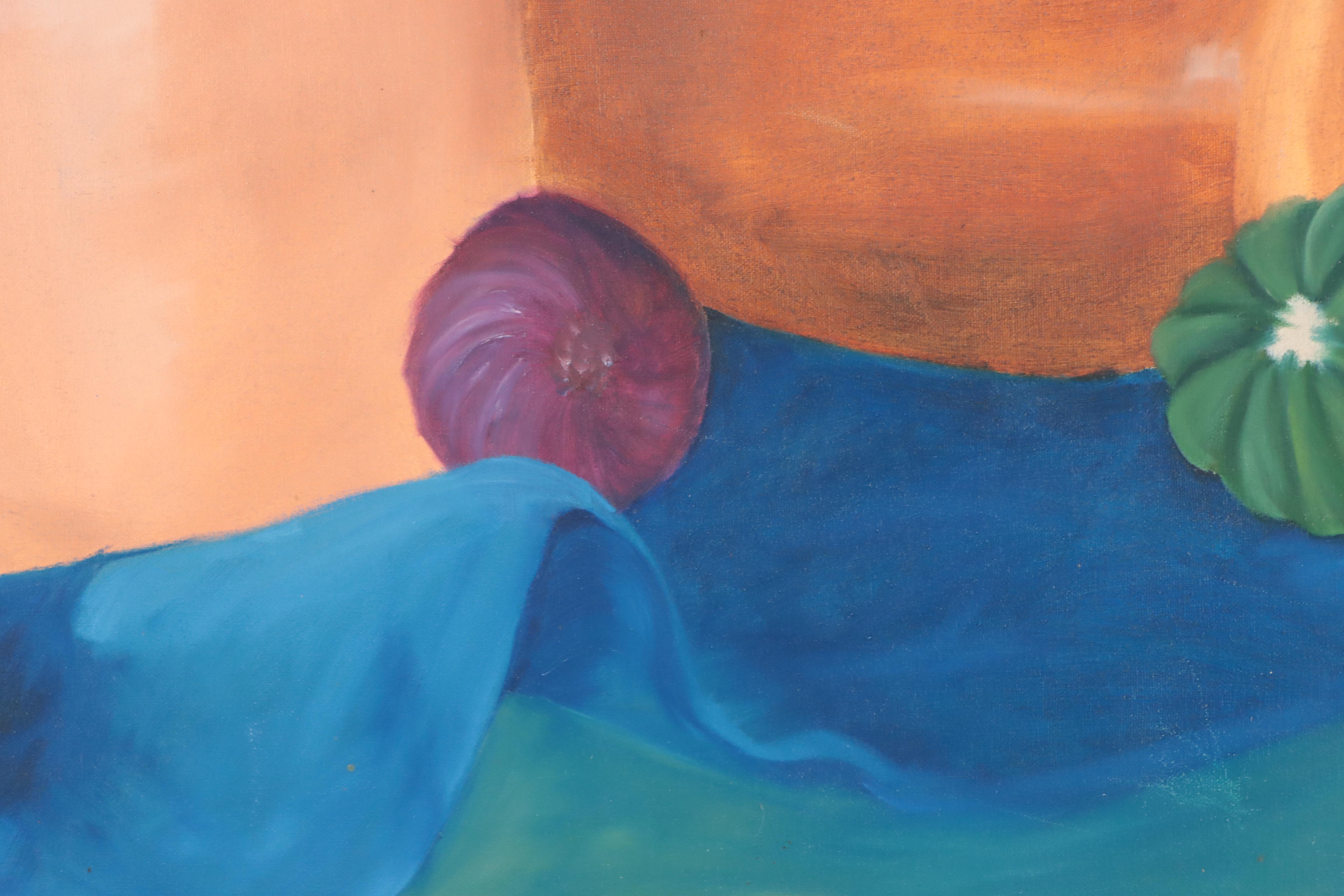 Still Life With Vegetables and Jars Oil Painting