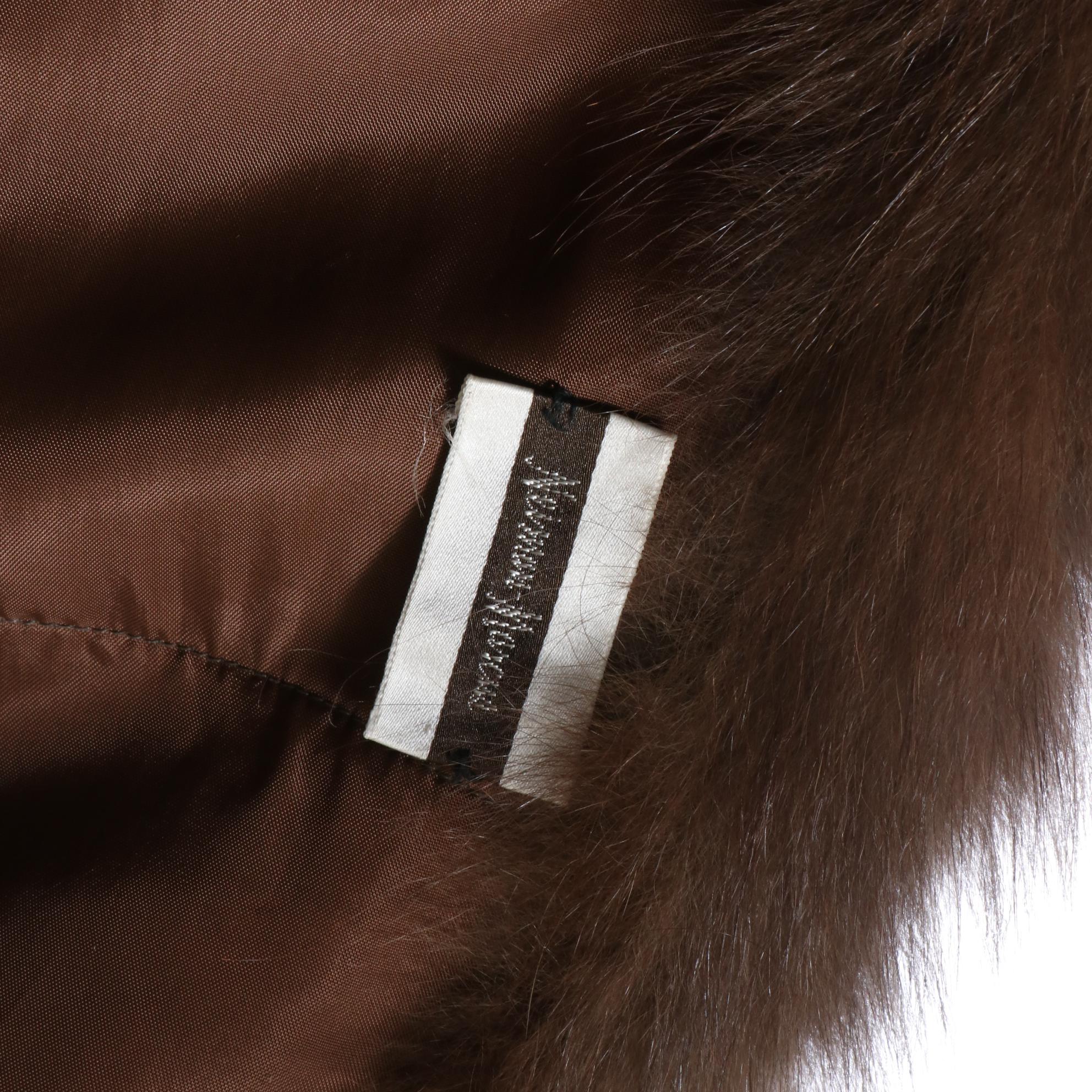 Oscar de la Renta Fox Trim Coat with Soutache