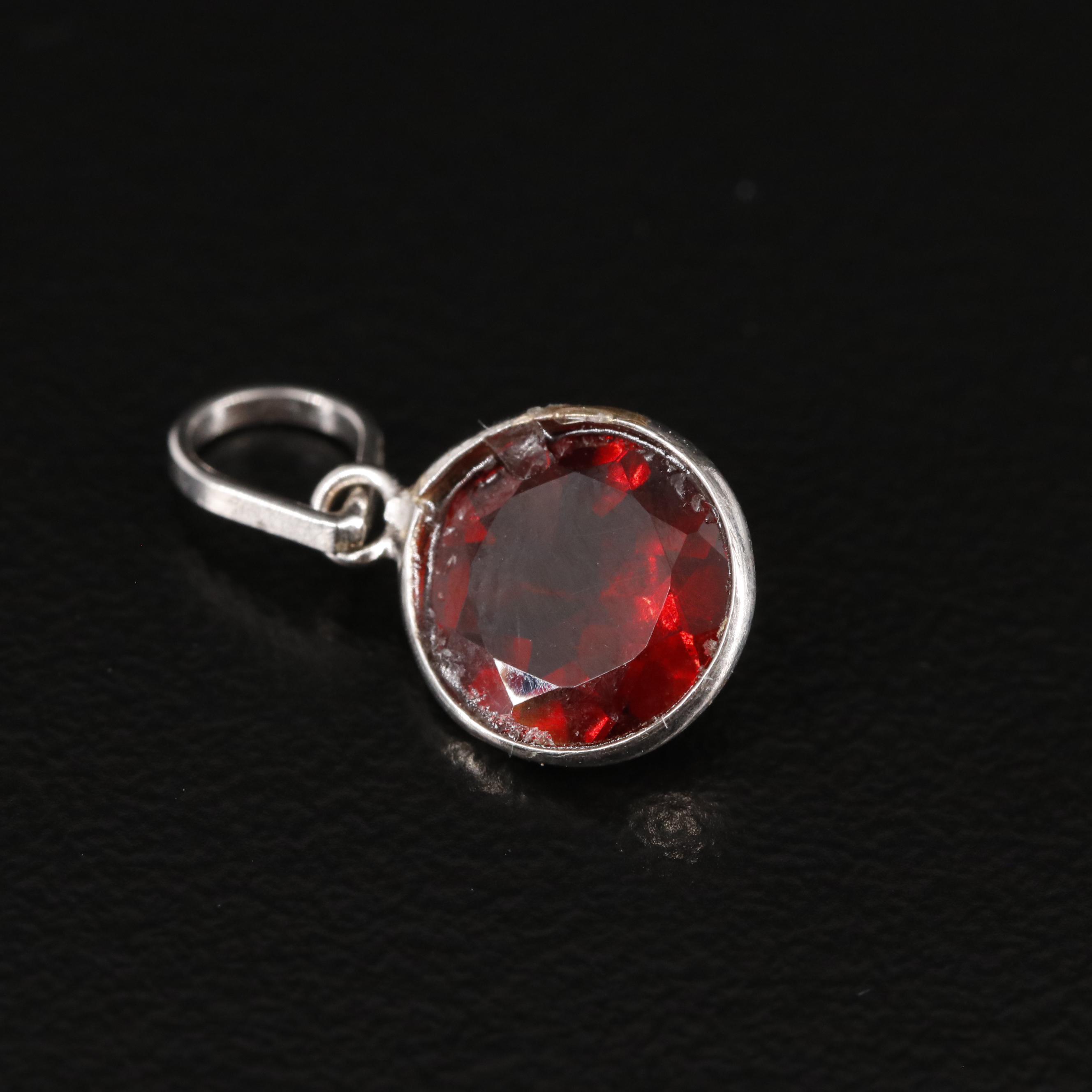14K Garnet Pendant