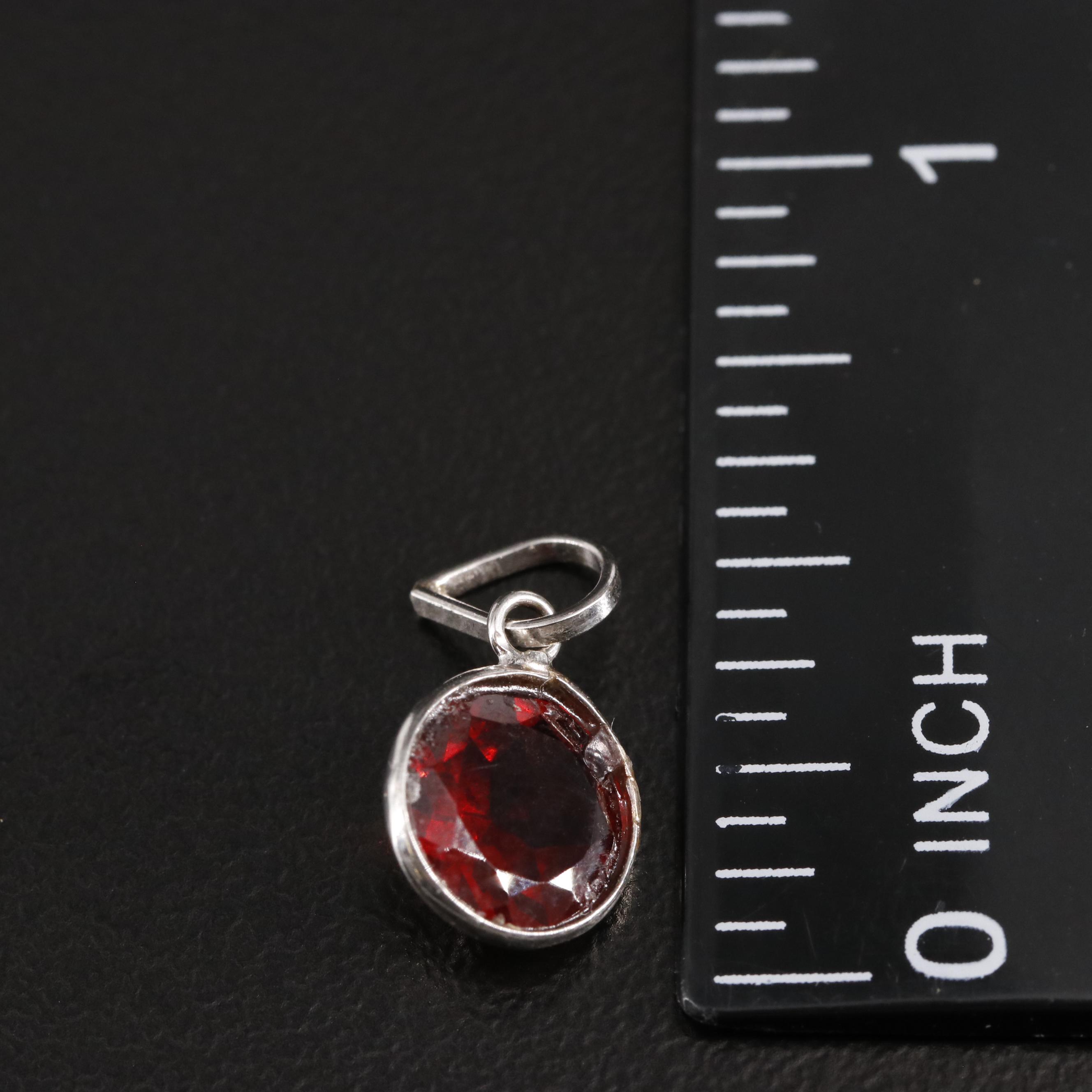 14K Garnet Pendant