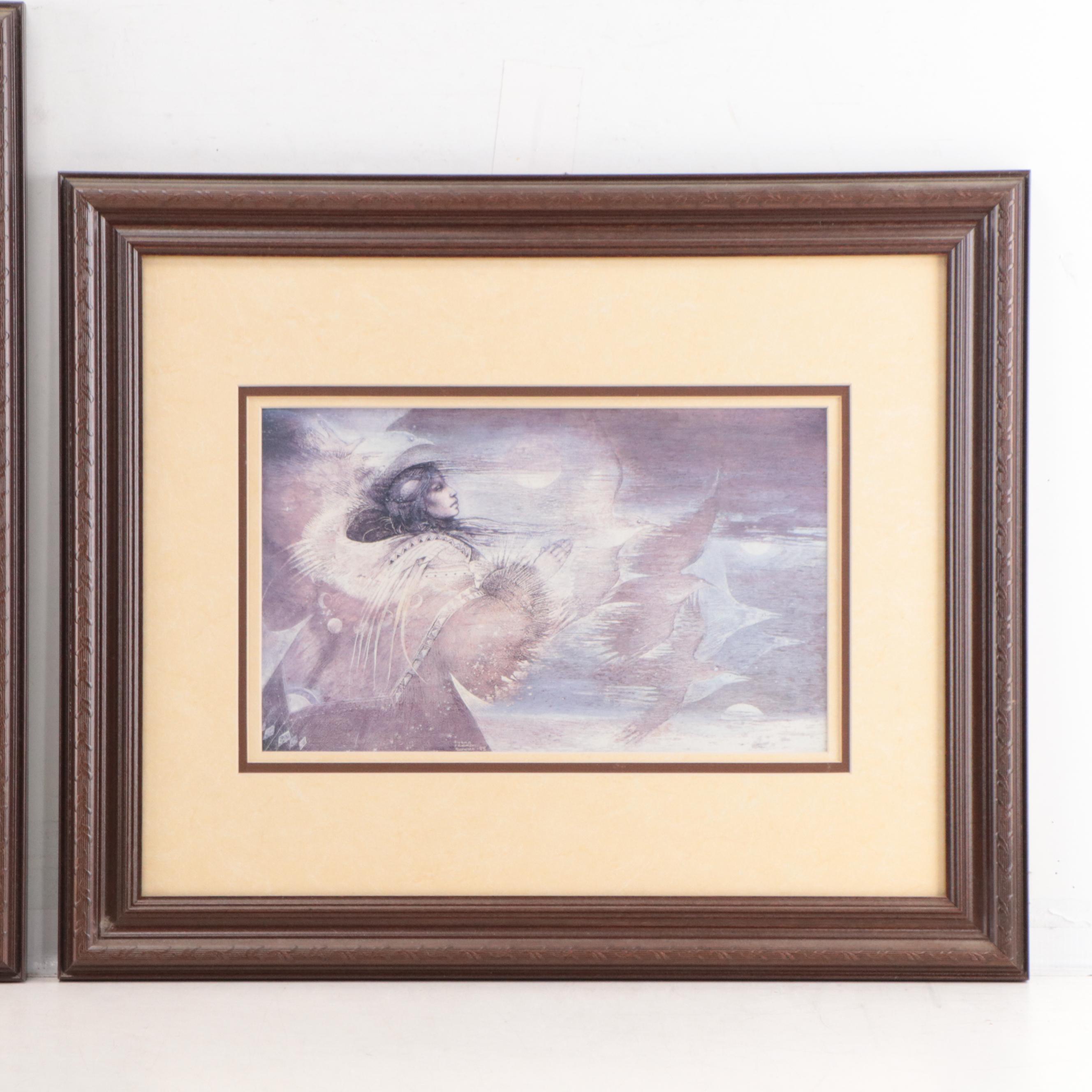 Offset Lithographs After Susan Seddon Boulet of Mystical Figures