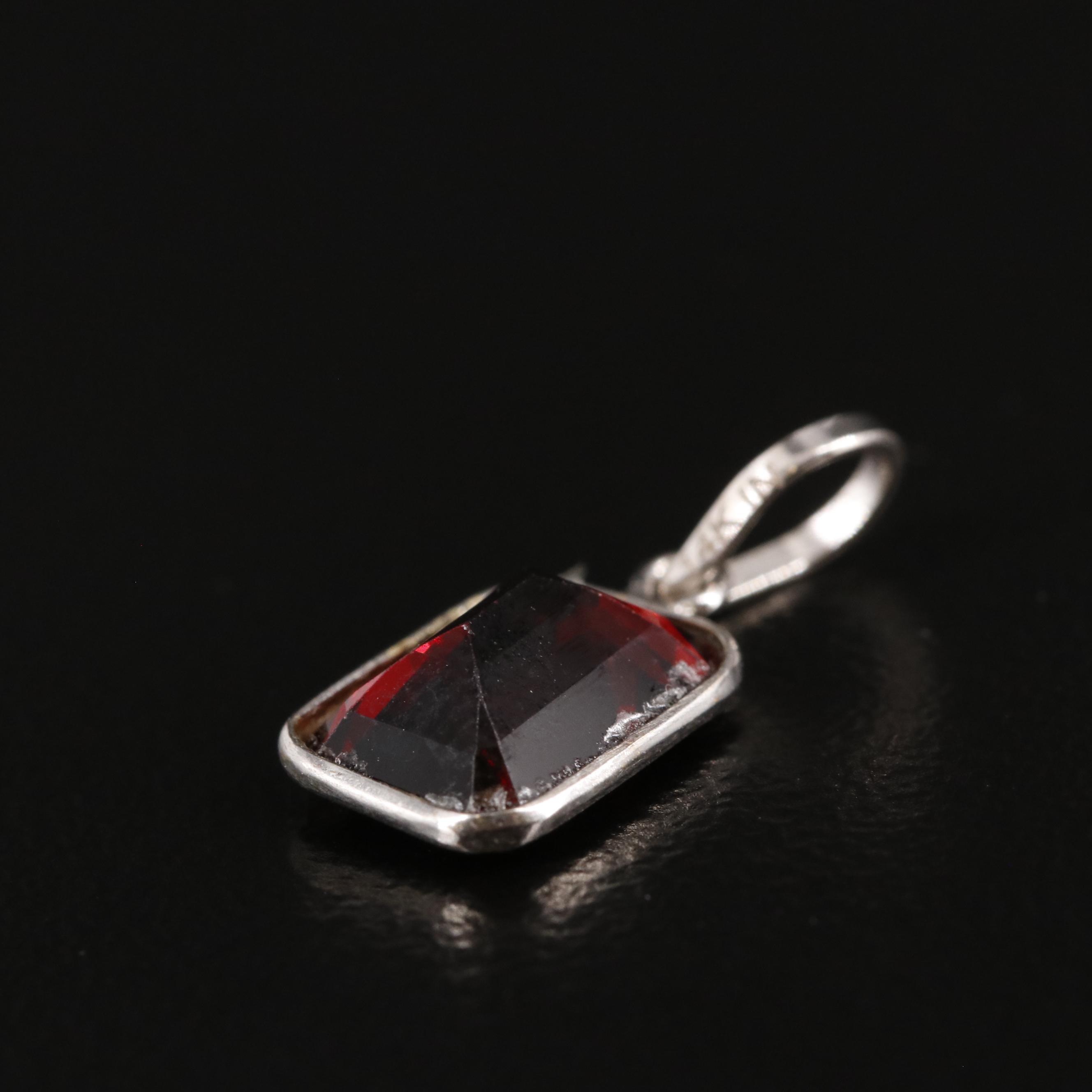 14K Garnet Pendant